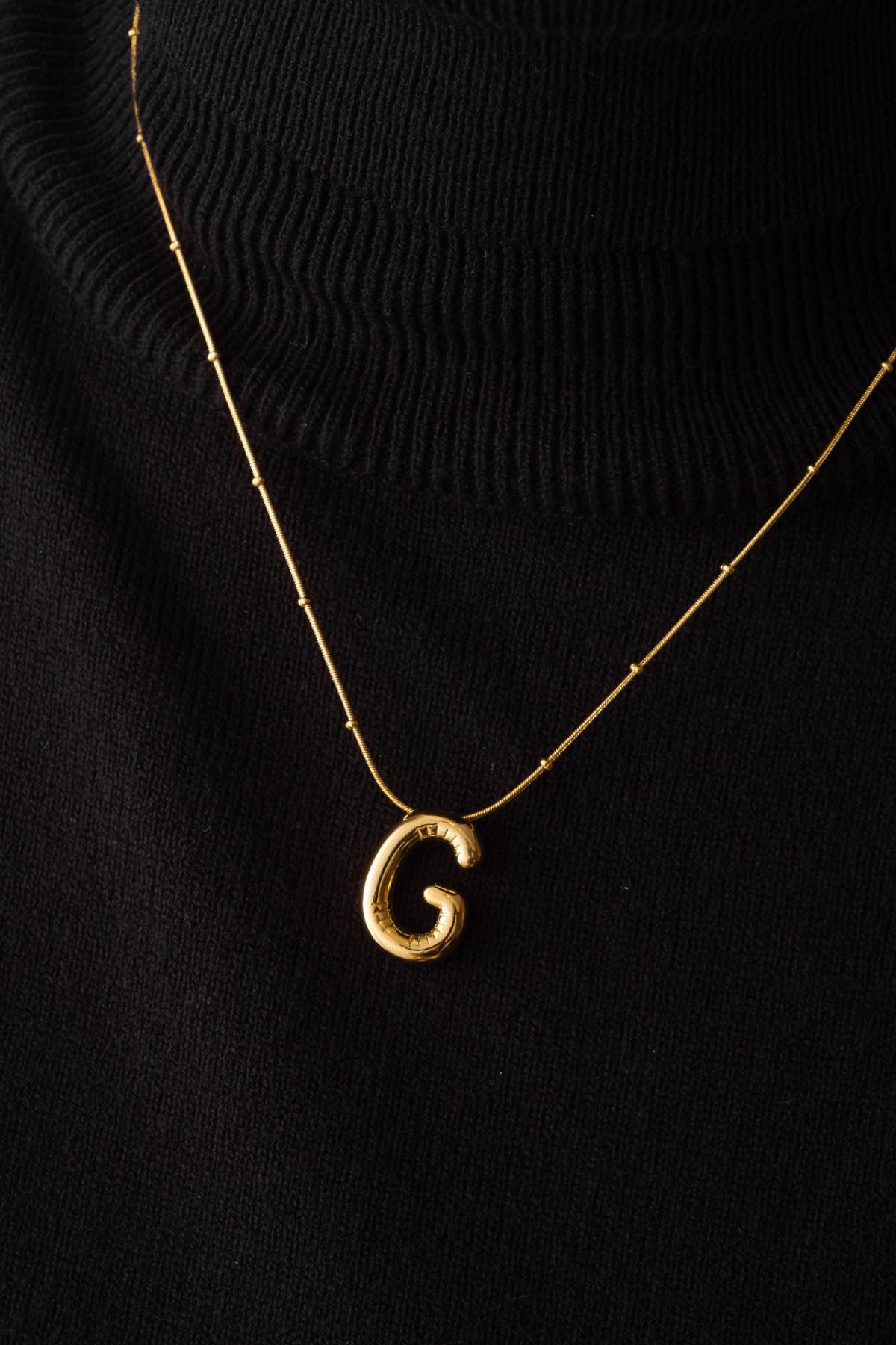 Çelik Harfli "G" Bubble Balon Kolye