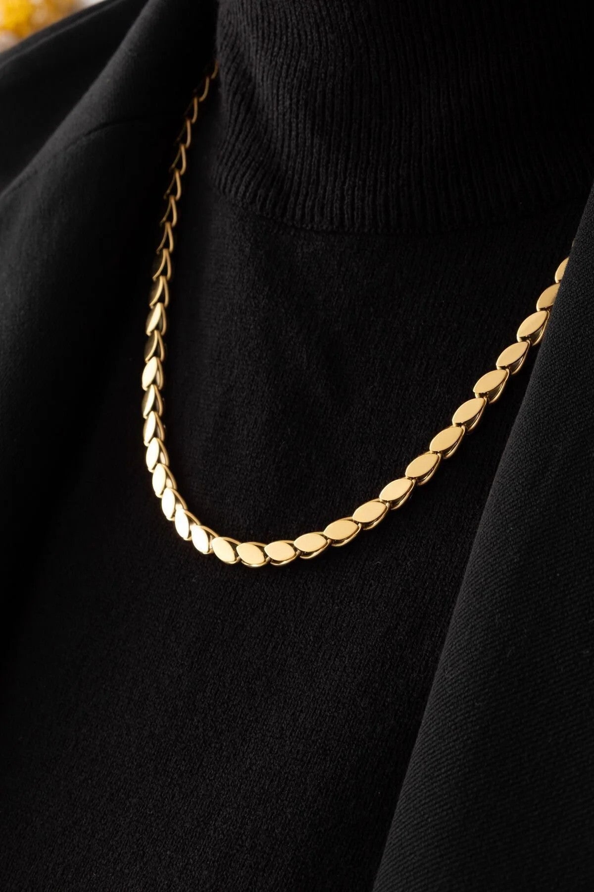 Çelik Arpa Zincir Kolye Kararmaz 60cm 5mm