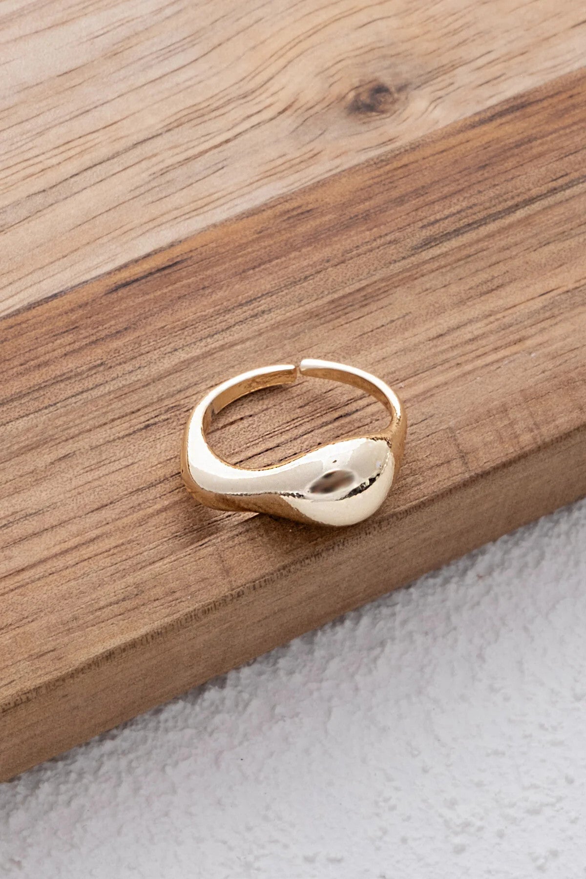 Asimetrik Kesim Yüzük Plaka Free Size Ayarlanabilir Ölçü