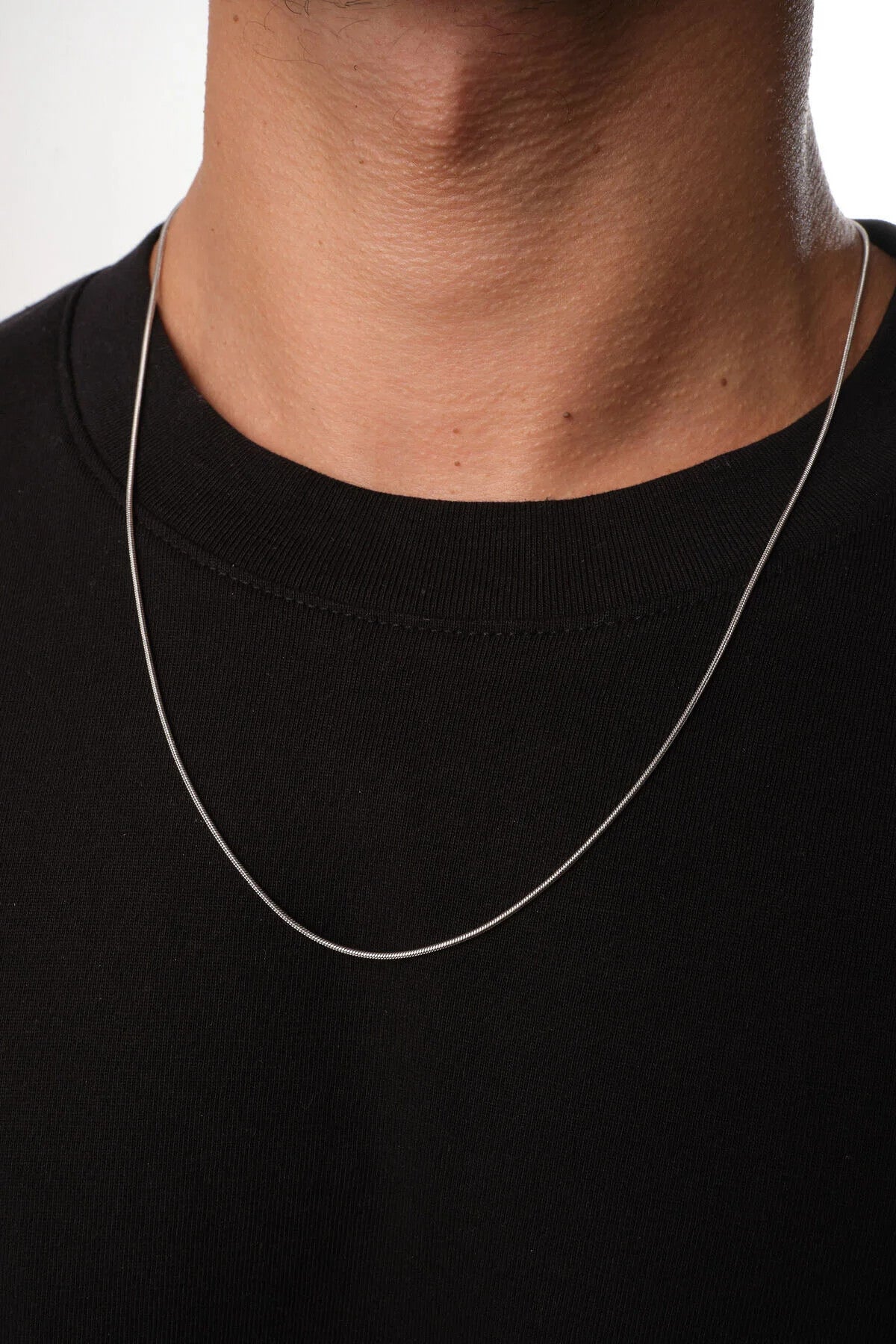 Çelik Italyan Zincir Erkek Kolye 1mm Kararmaz