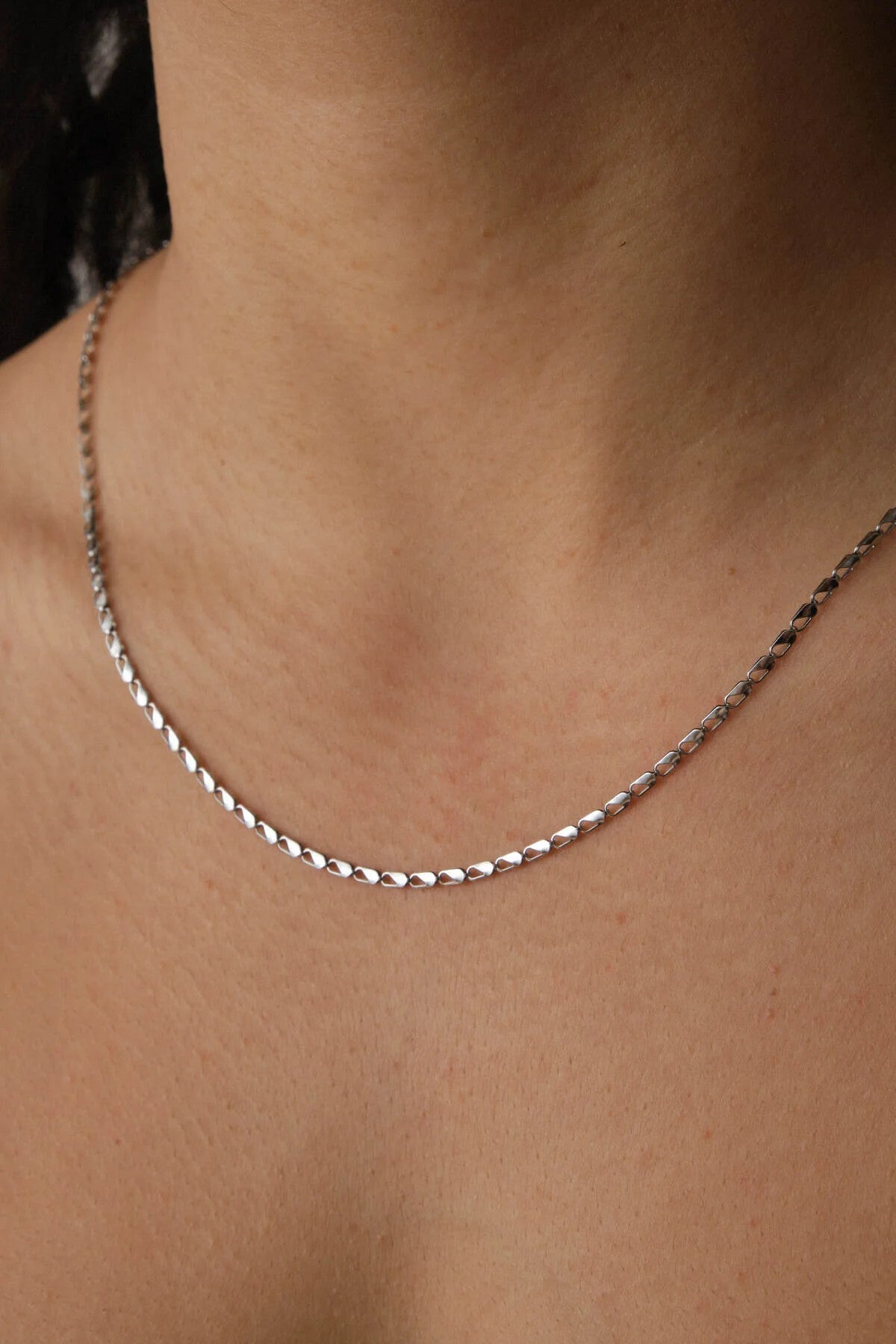 Çelik İnce Papağan Zincir Kolye Kararmaz 2mm Günlük Kullanıma Uygun