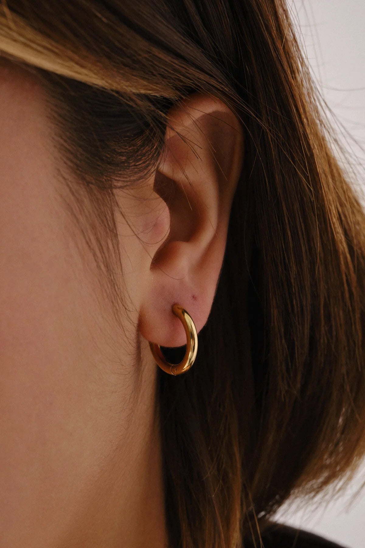 Çelik Halka Küpe Kararmaz Çap 1.8cm Günlük Kullanıma Uygun Boru Küpe