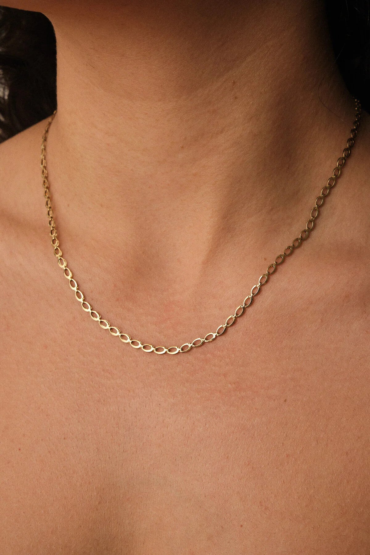 Çelik Arpa Kolye Buğday Zincir Kolye 3mm Kararmaz