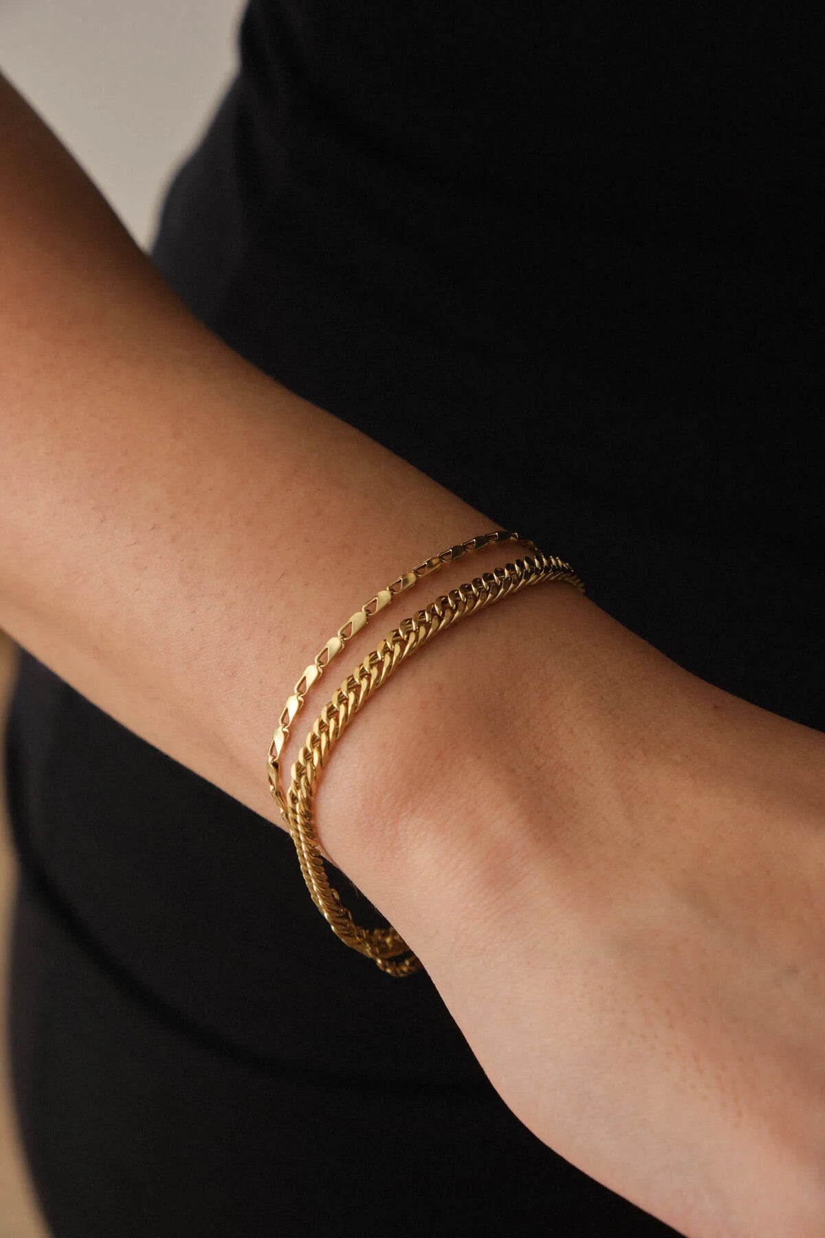 Çelik 2'li Kombin Papağan ve Almak Gurmet Zincir Bileklik Kararmaz 17+4cm & 21cm