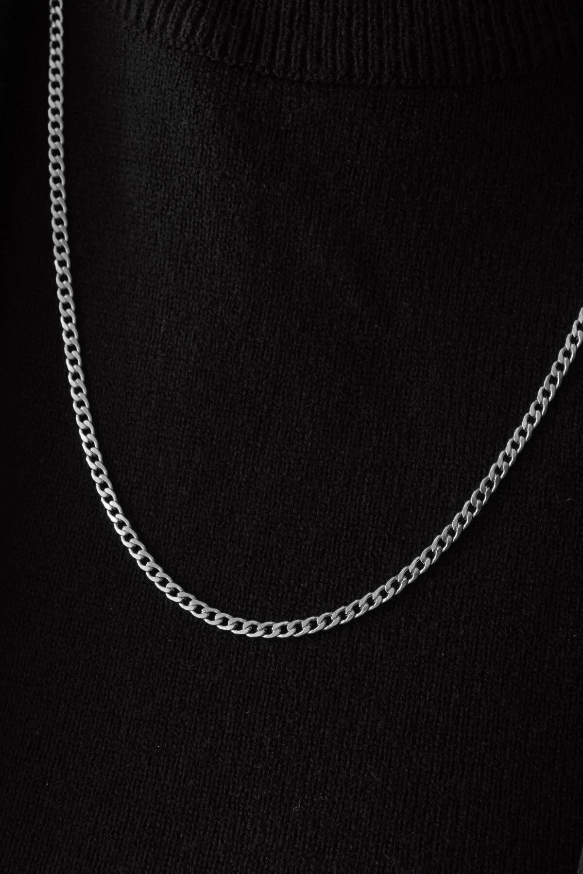 Çelik İnce Gurmet Zincir Kolye Kararmaz 3mm Unisex