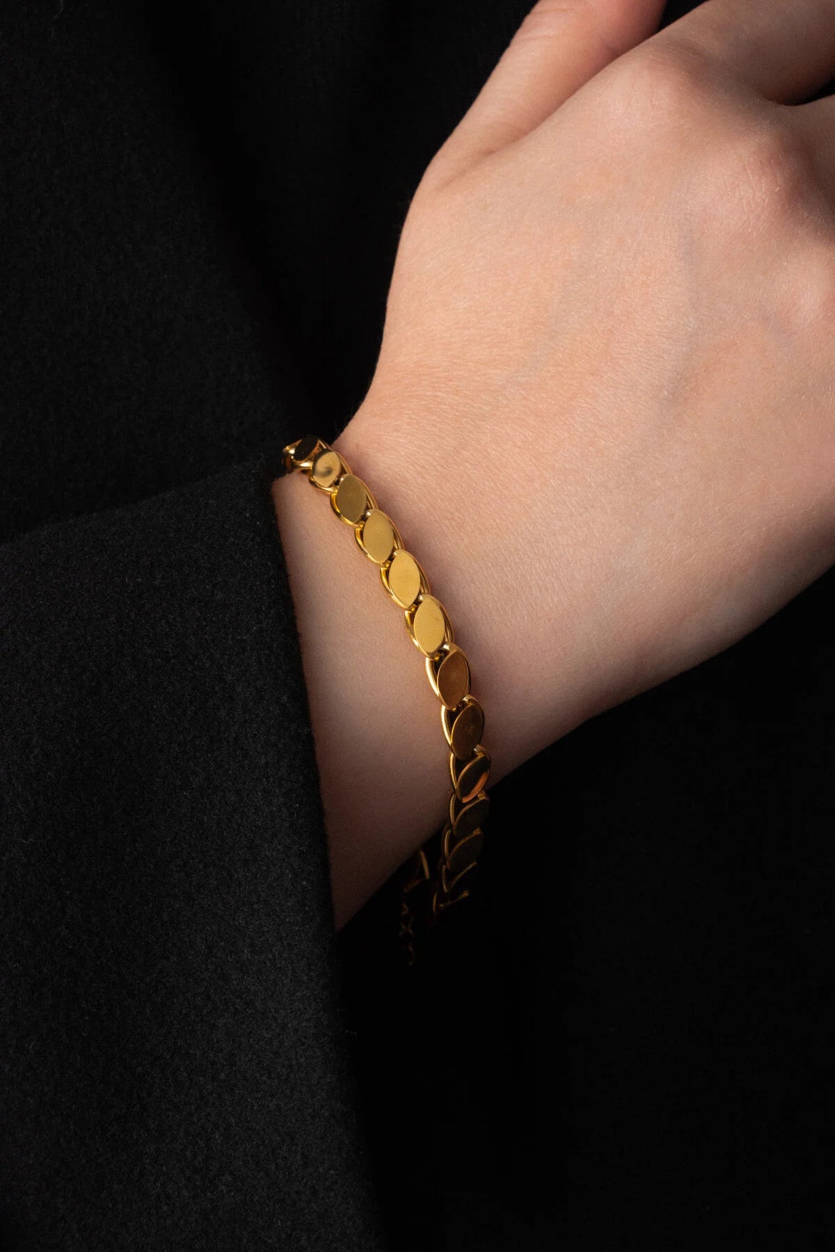 Çelik Arpa Zincir Bileklik Kararmaz