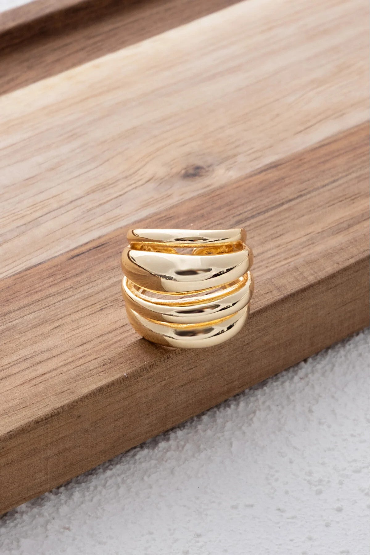 Çoklu Bombeli Yüzük 4lü Birleşik Plaka Free Size Ayarlanabilir Ölçü