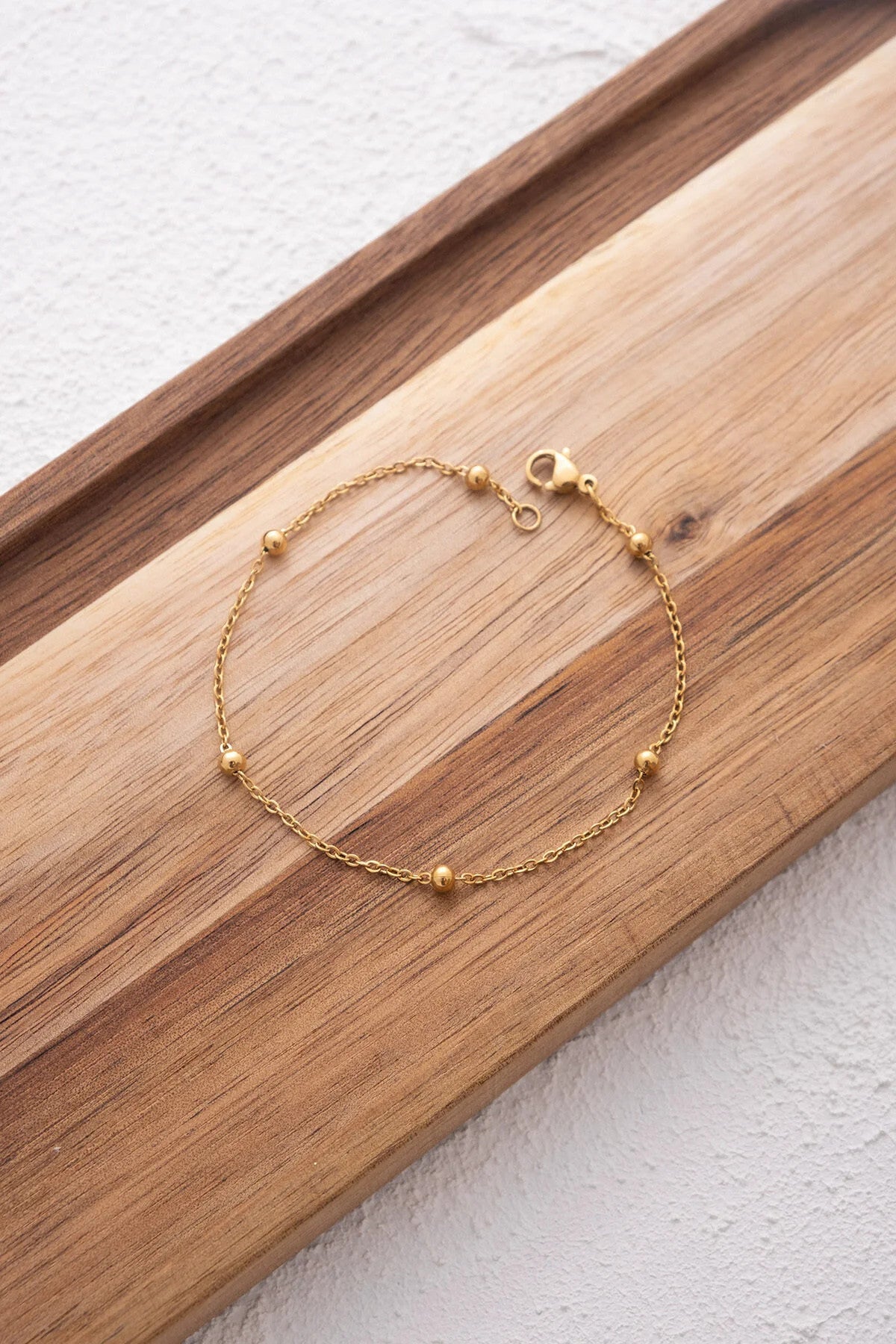 Çelik Toplu Bileklik Ince Dorika Forse Zincir 1mm Zarif Minimal 17cm+4cm-21cm