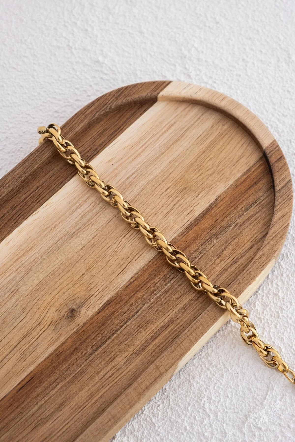 Çelik Büyük Burgu Zincir Halhal Günlük Kullanıma Uygun Büyük İç İçe Geçmeli Halhal 5mm 22cm+3cm