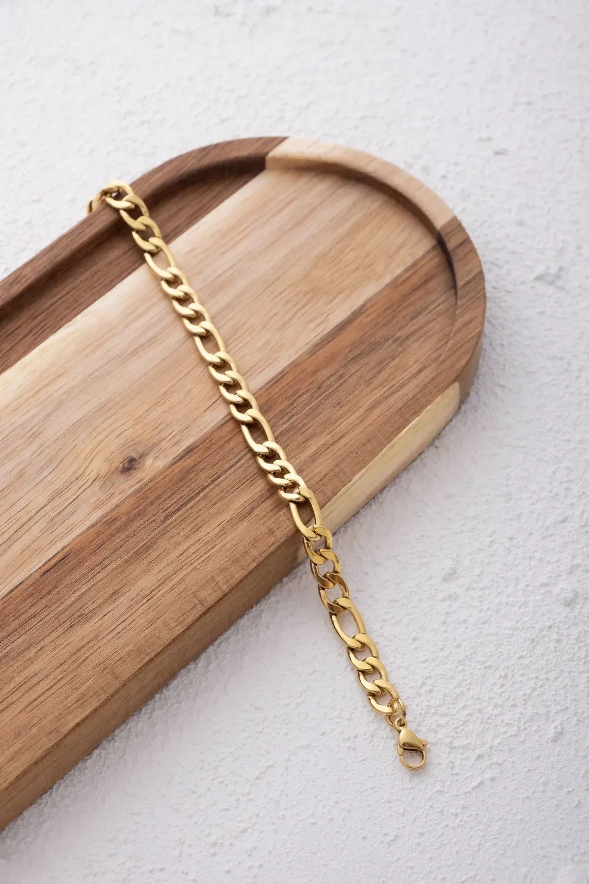 Çelik Kalın Figaro Zincir Halhal Denizde Yazın Günlük Kullanıma Uygun Kararmaz Halhal 6mm 22cm 4cm