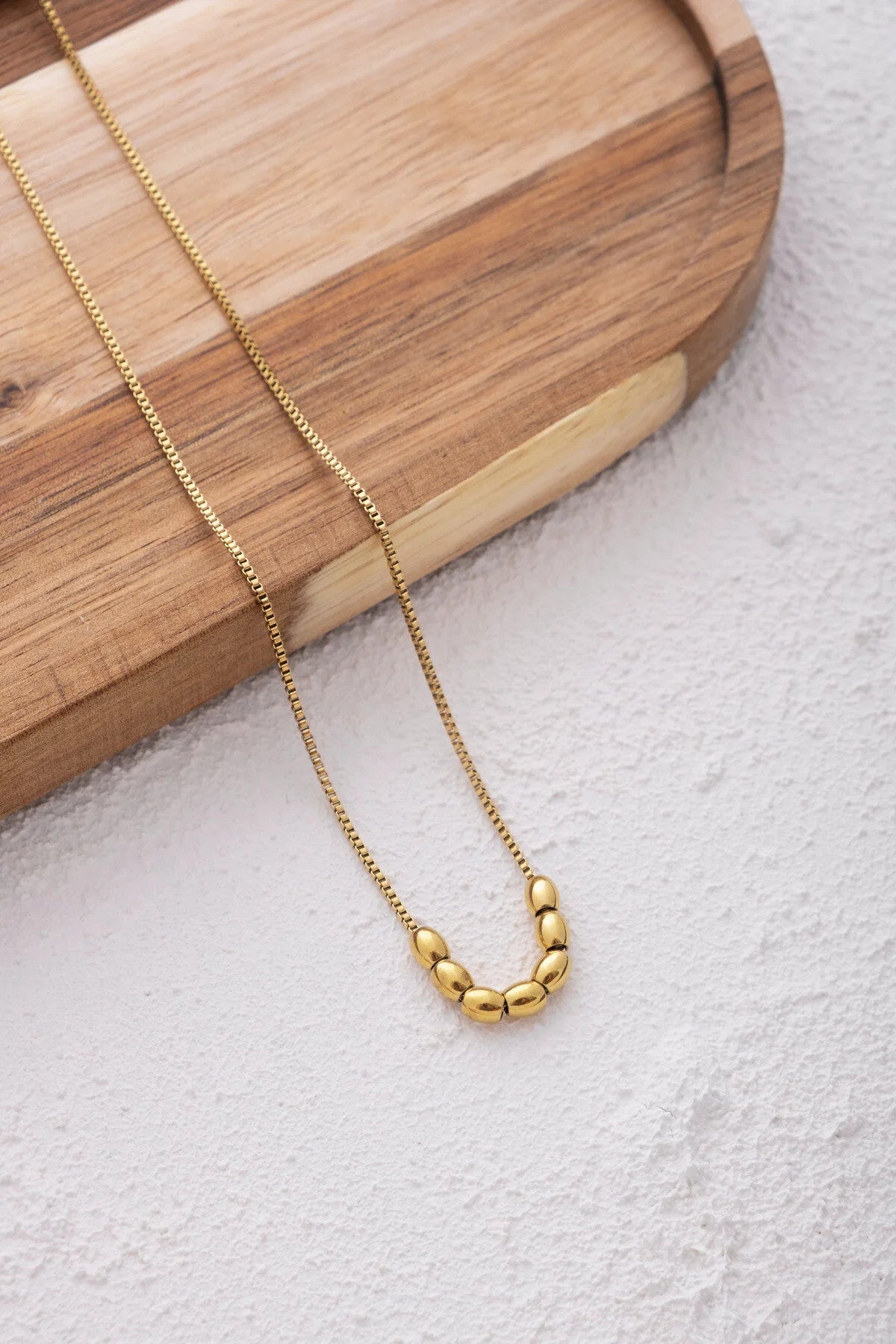 Çelik Topçuklu Zincir Kolye Kararmaz