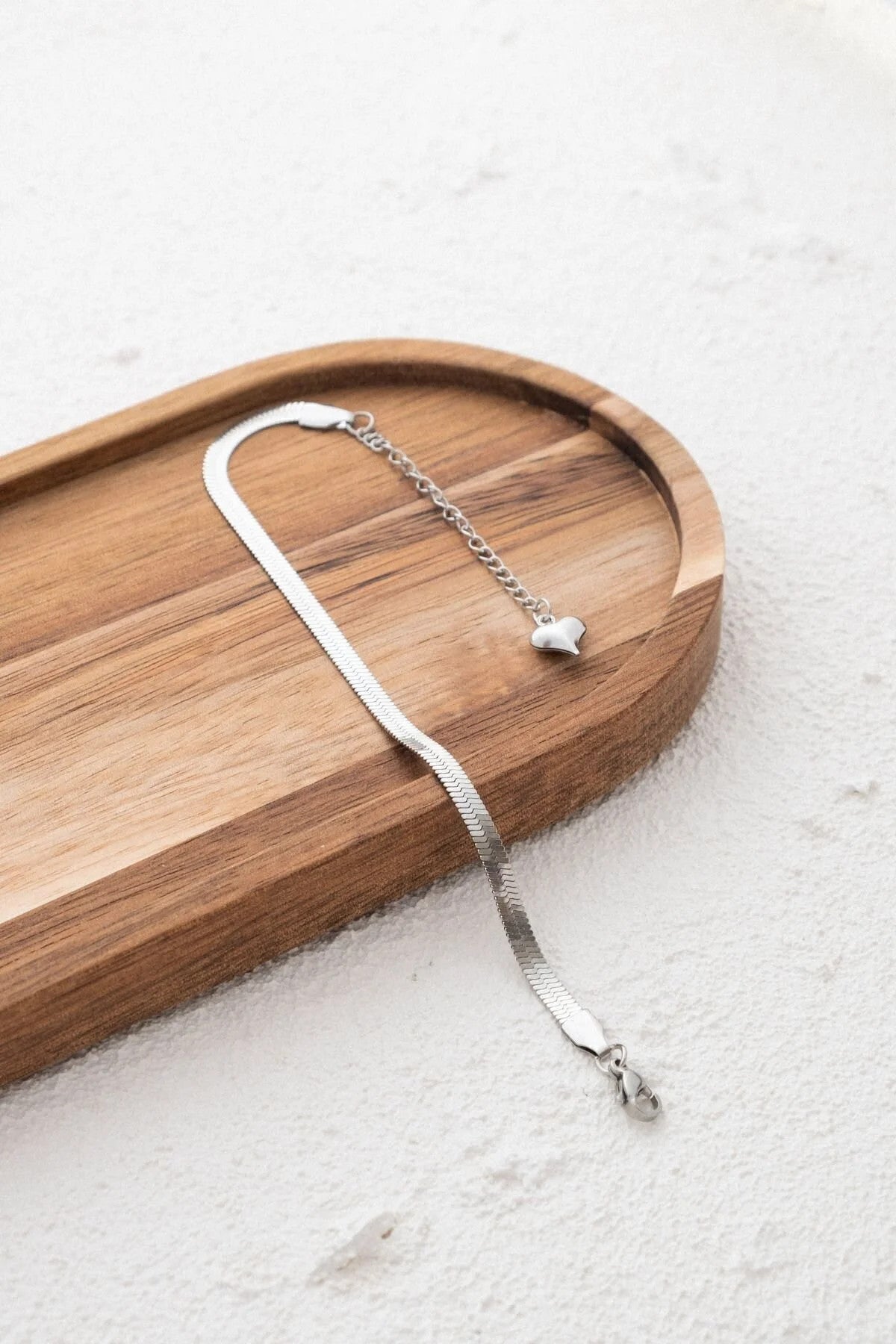 Çelik İtalyan Zinciri Bileklik 18cm+5cm Kararmaz