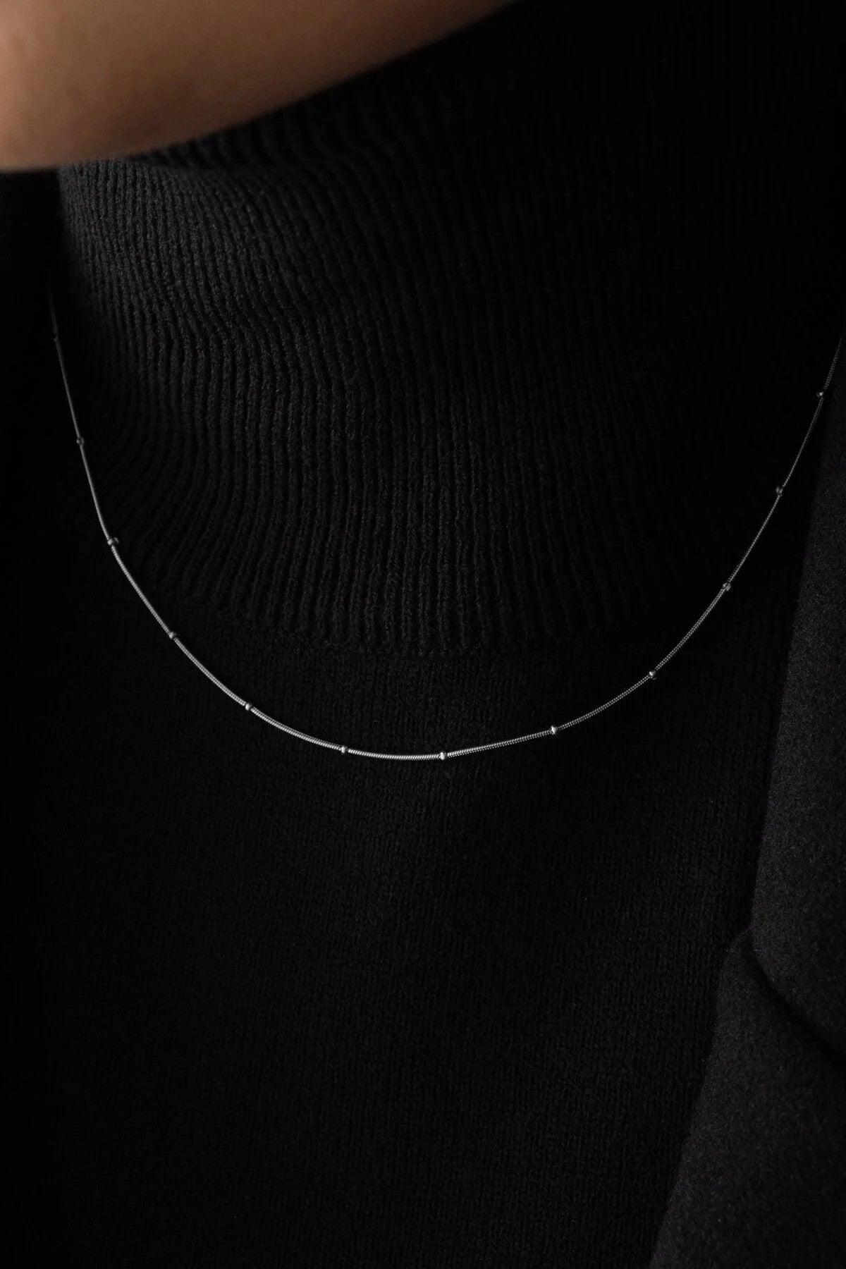 Çelik Topçuklu Ince Balık Sırtı Yılan Zincir Kolye Ince Italyan Zinciri 1mm Zarif Minimal Kombinlik