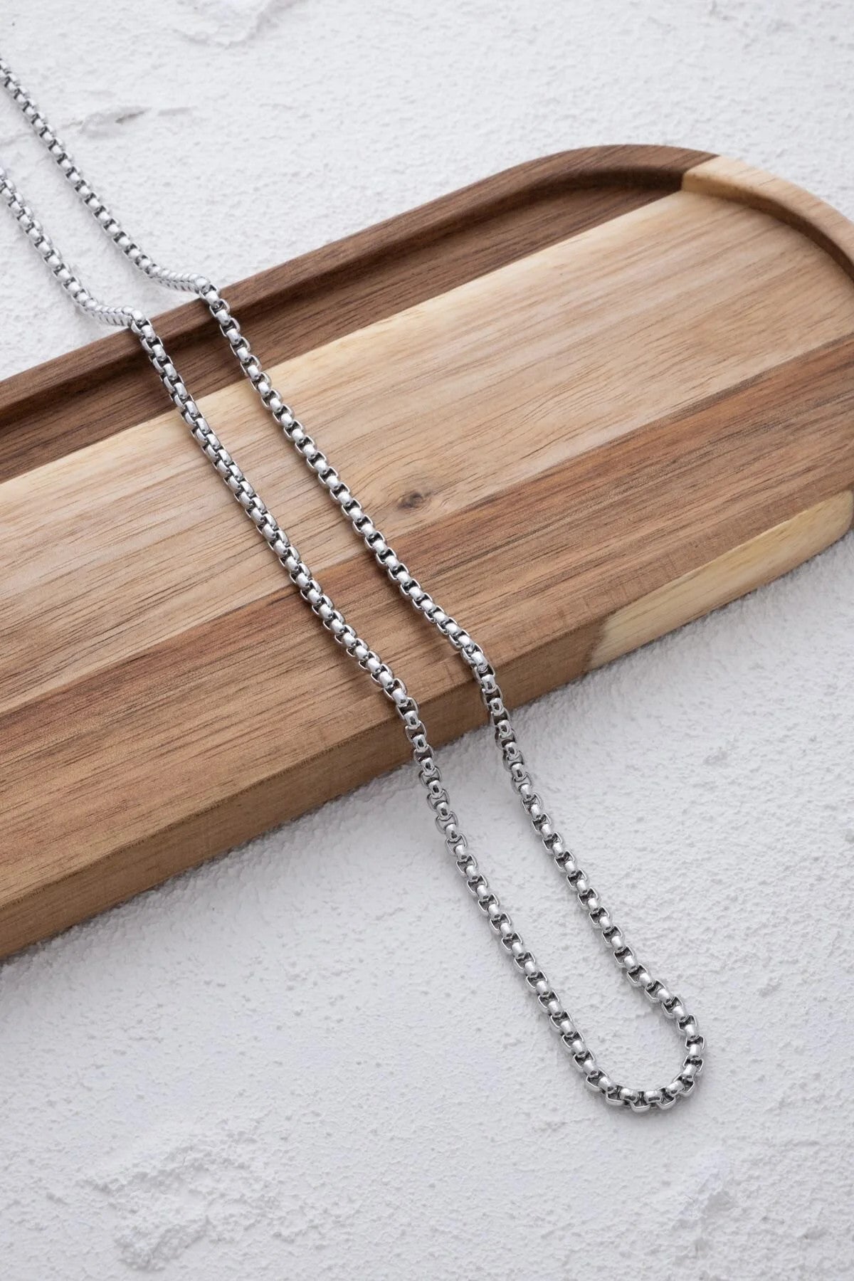 Çelik Yuvarlak Top Zincir Kolye Forse Zincir 5mm Kararmaz