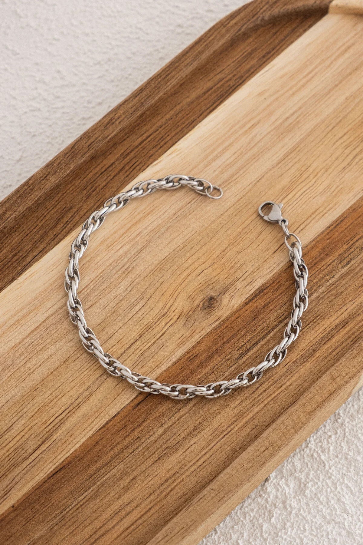 Çelik Küçük Burgu Zincir Halhal Günlük Kullanıma Uygun Küçük İç İçe Geçmeli Halhal 3mm 22cm+4cm