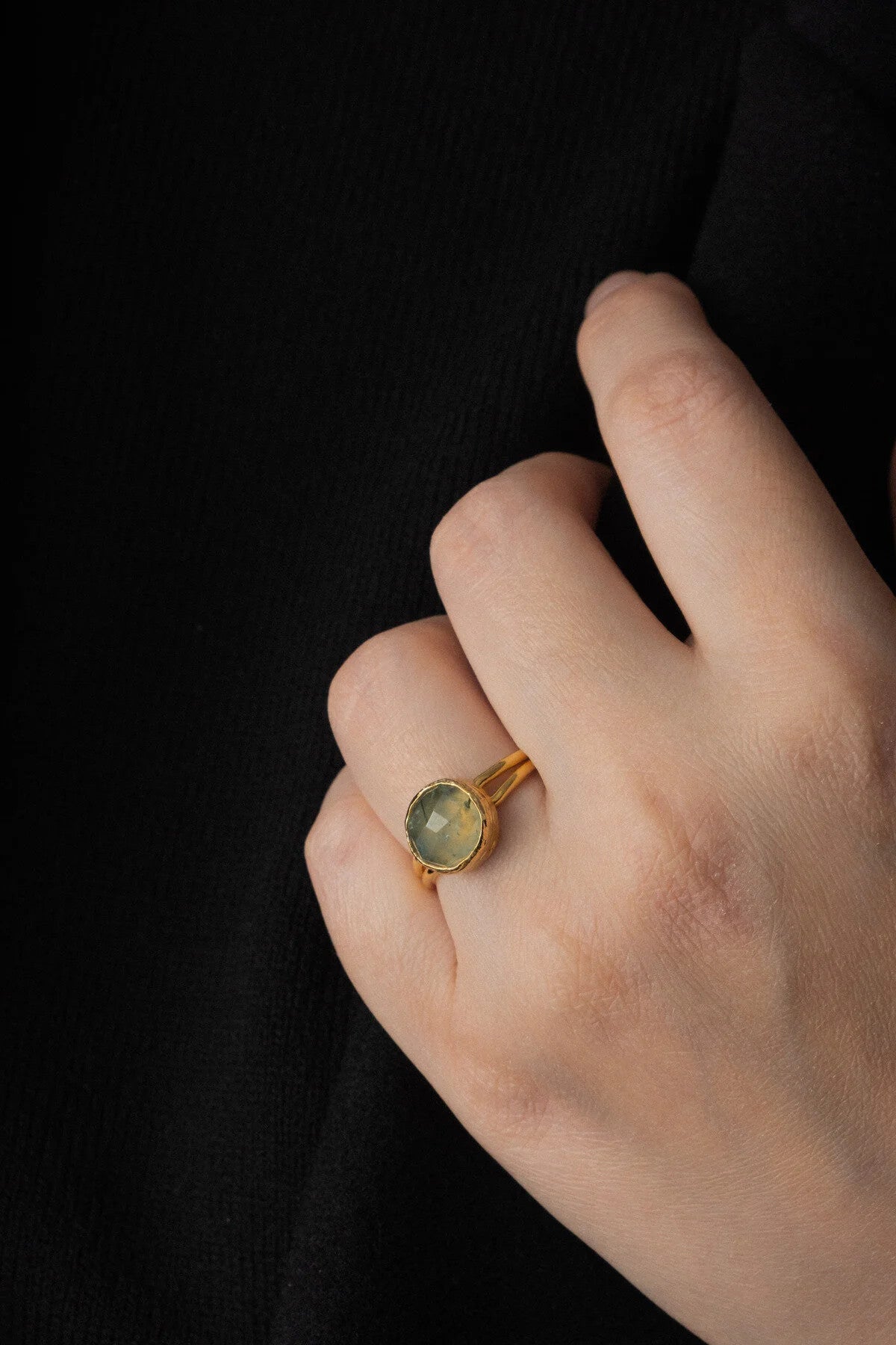 Labradorit Doğal Taş Yüzük El İşi Özel Yapım Labradorit Taşı Yüzük