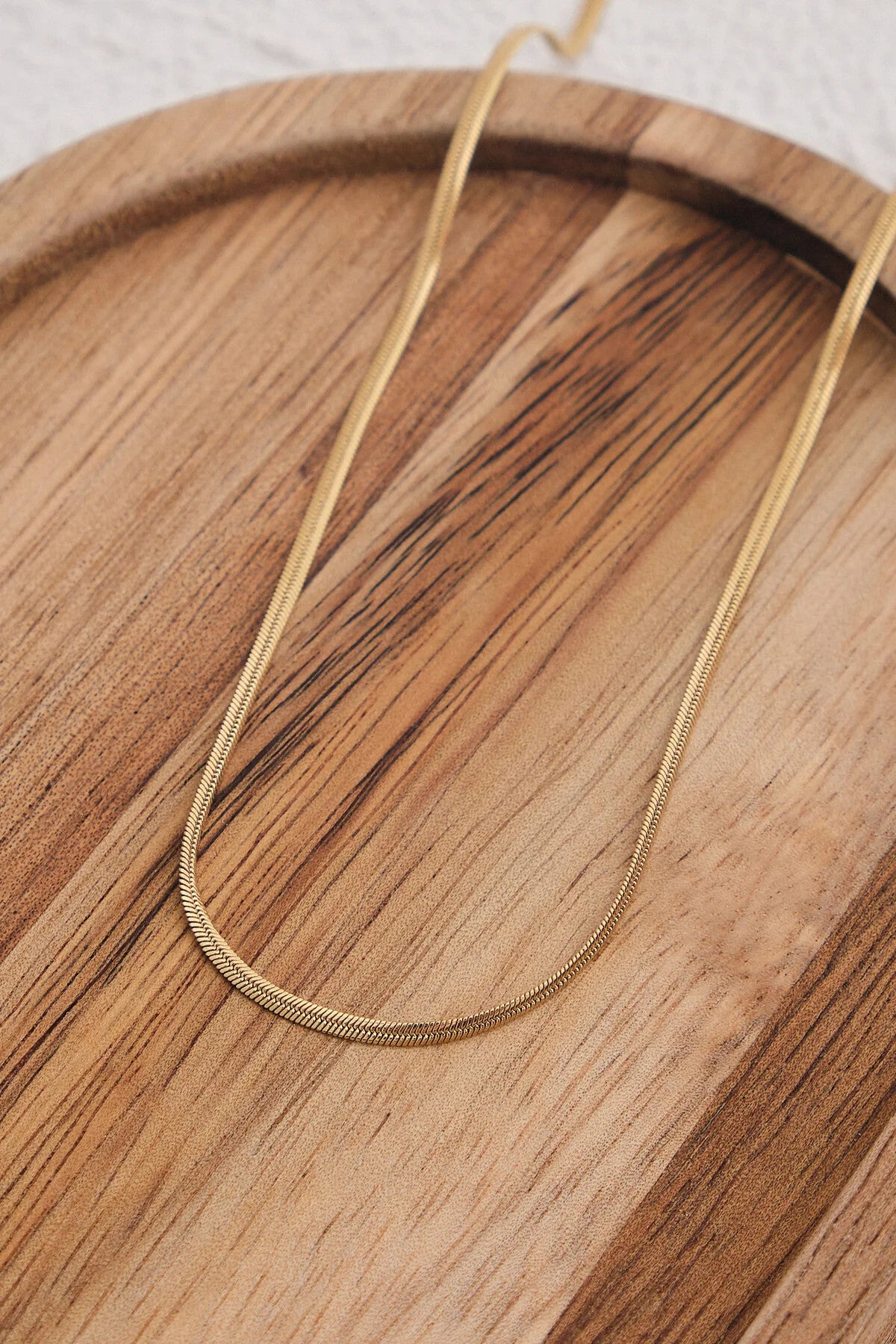 Çelik İtalyan Kolye Balık Sırtı Yassı Zincir Yılan Kolye 1mm Kararmaz 45cm