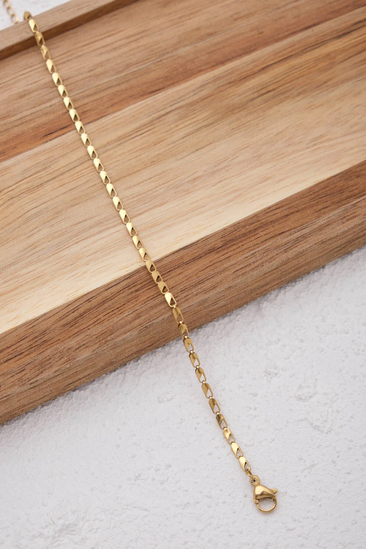 Çelik İnce Papağan Zincir Bileklik Kararmaz 17+4cm 2mm Günlük Kullanıma Uygun