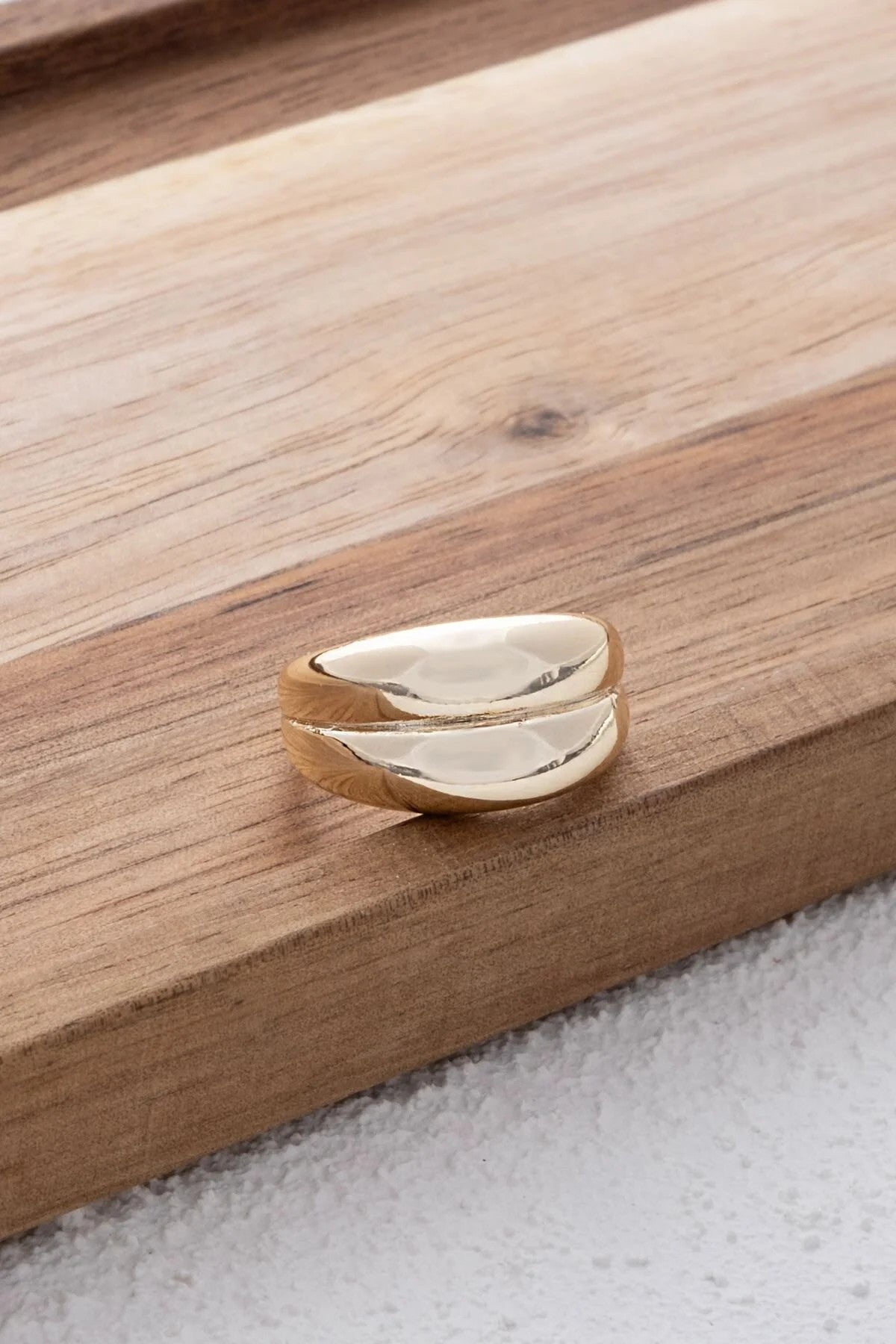 Bombeli Yüzük Iki Sıra Kombinlik Popüler Yüzük Plakalı Free Size Ayarlanabilir Ölçü