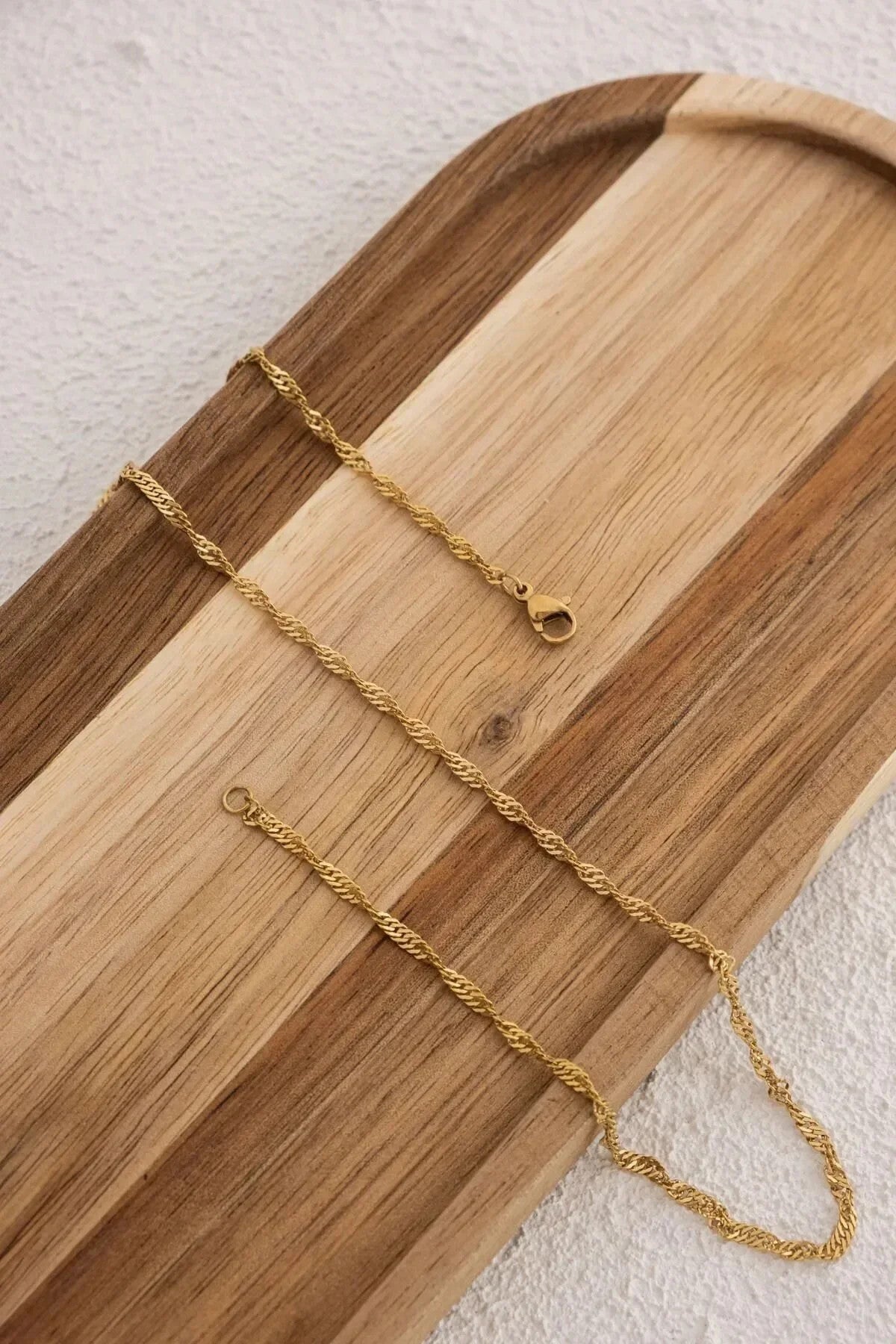 Çelik Singapur Erkek Zincir Kolye 3mm Kararmaz 60cm