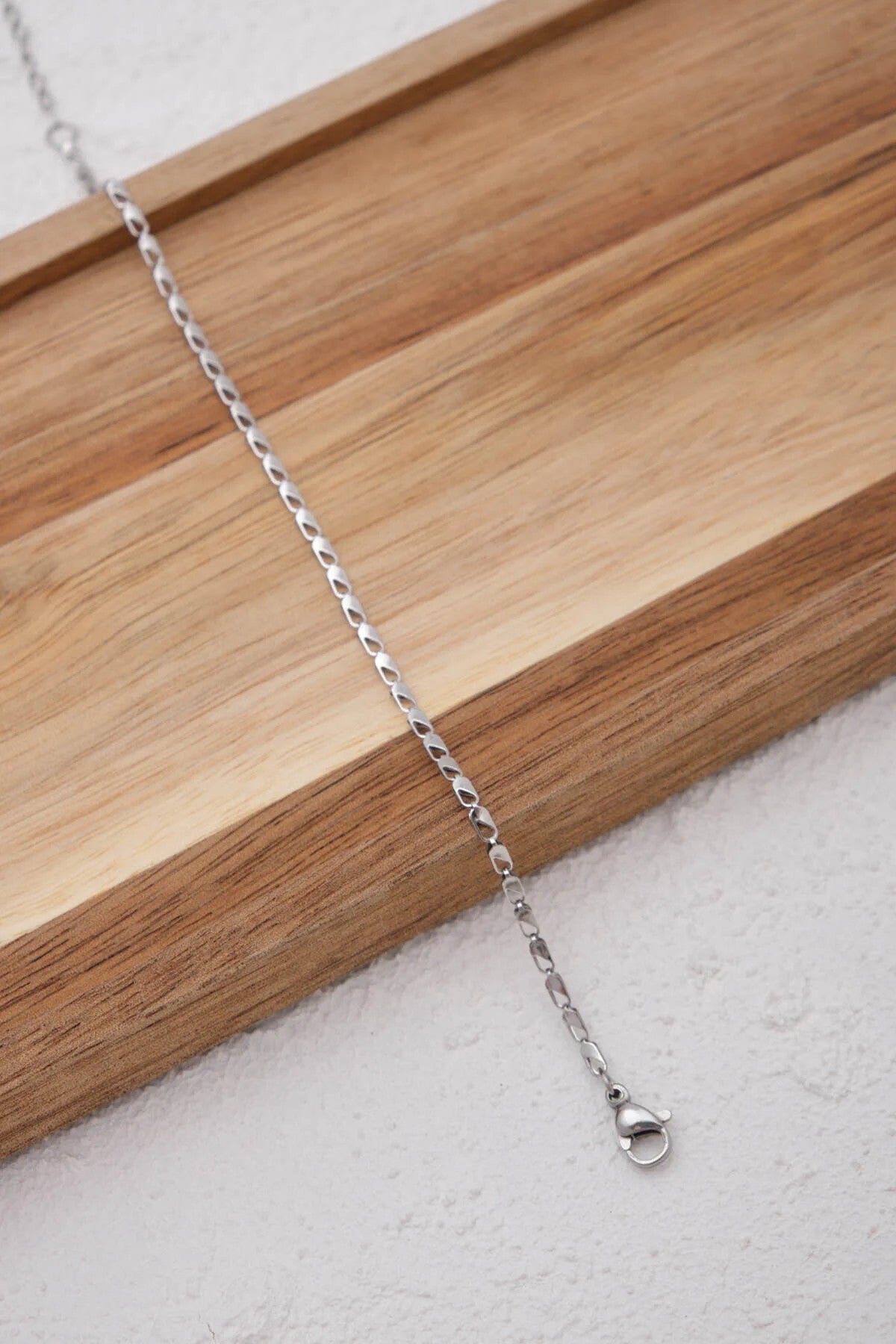 Çelik İnce Papağan Zincir Halhal Minimal Kararmaz 22+4cm 2mm