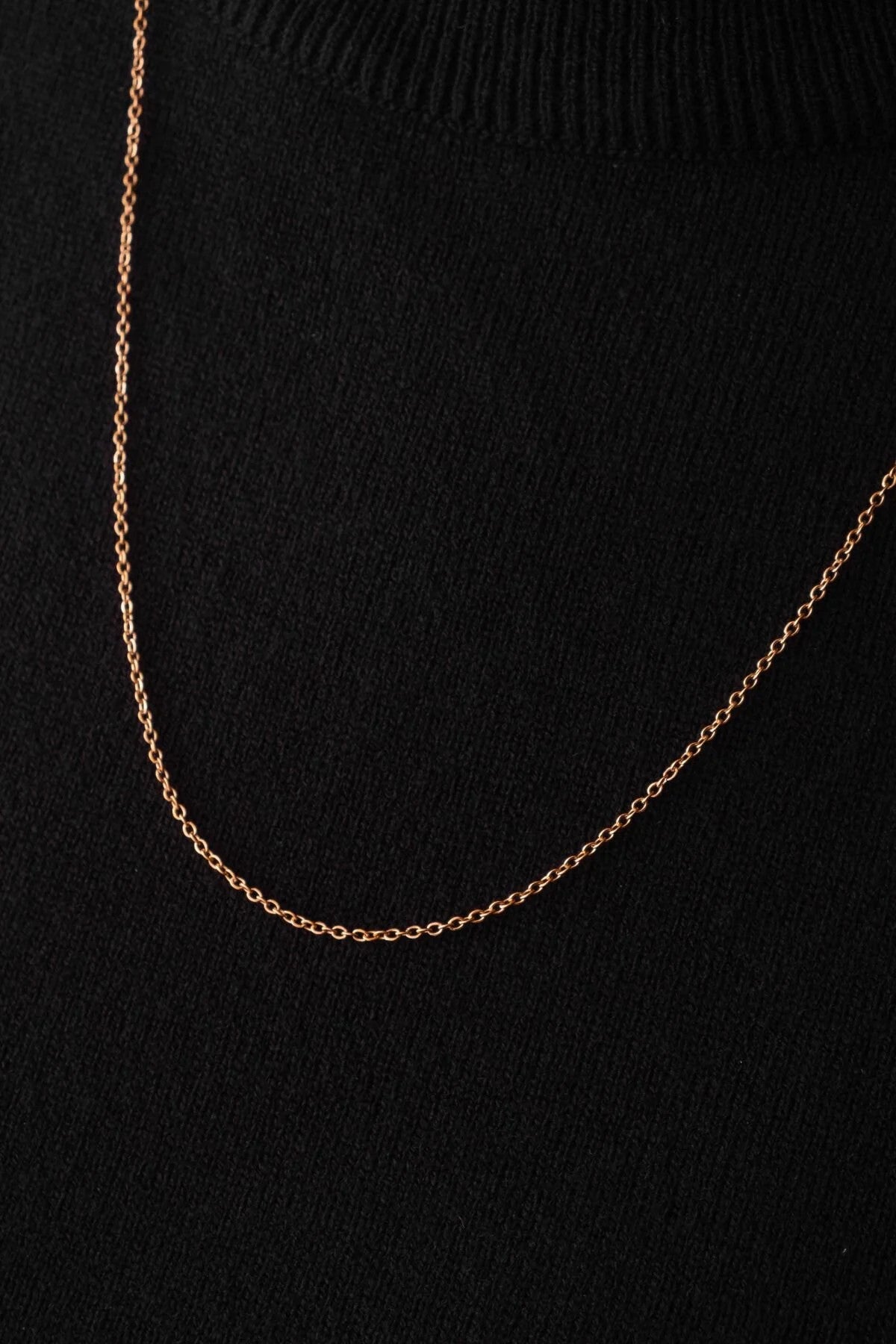 Çelik Forse Klasik Zincir Kolye Kararmaz 1mm Kişiselleştirilebilir Ölçüler Altın, Gümüş, Rose