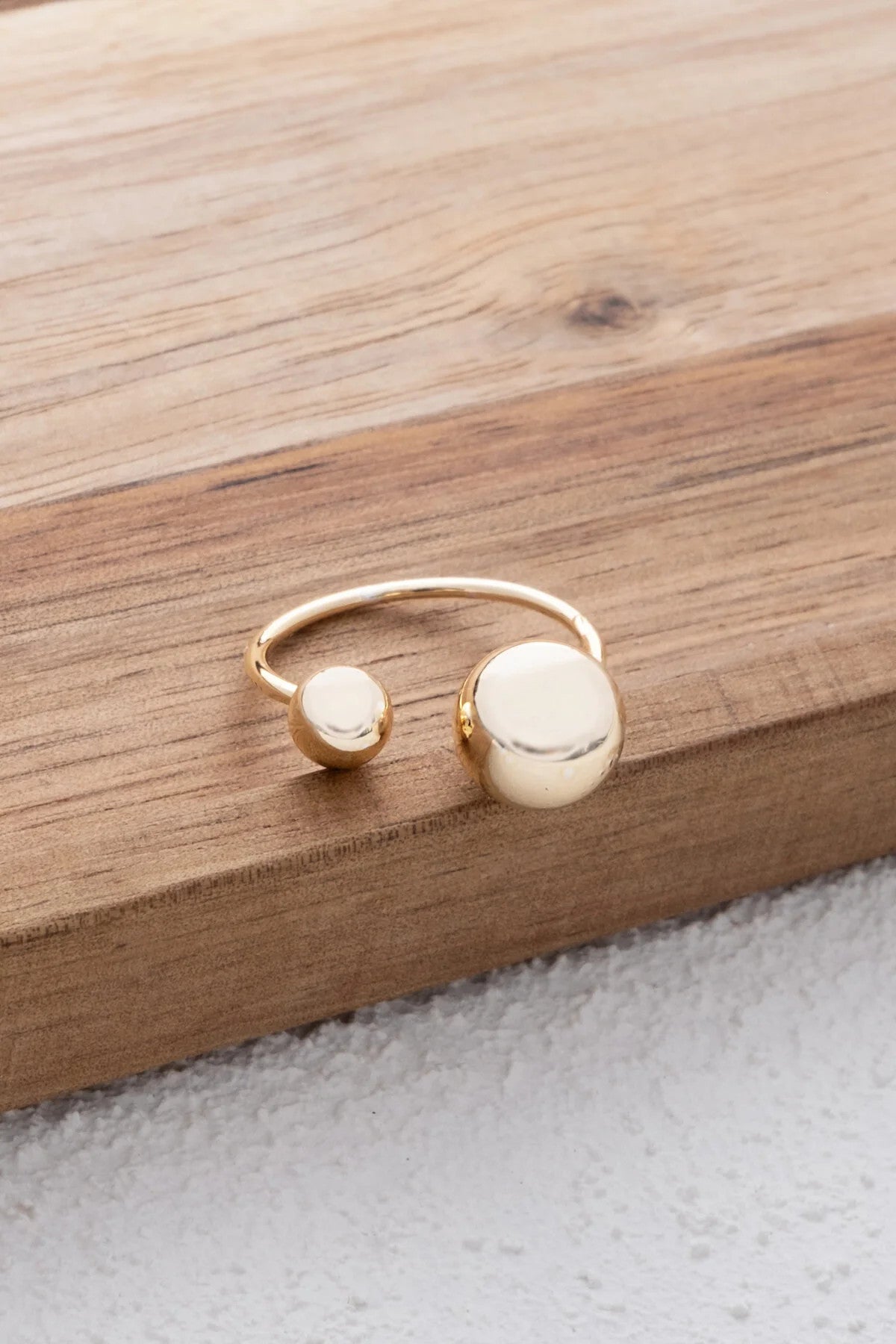 Top Boncuk Detaylı Yüzük 2li Topçuklu Plaka Free Size Önden Ayarlanabilir Ölçü En 1 cm