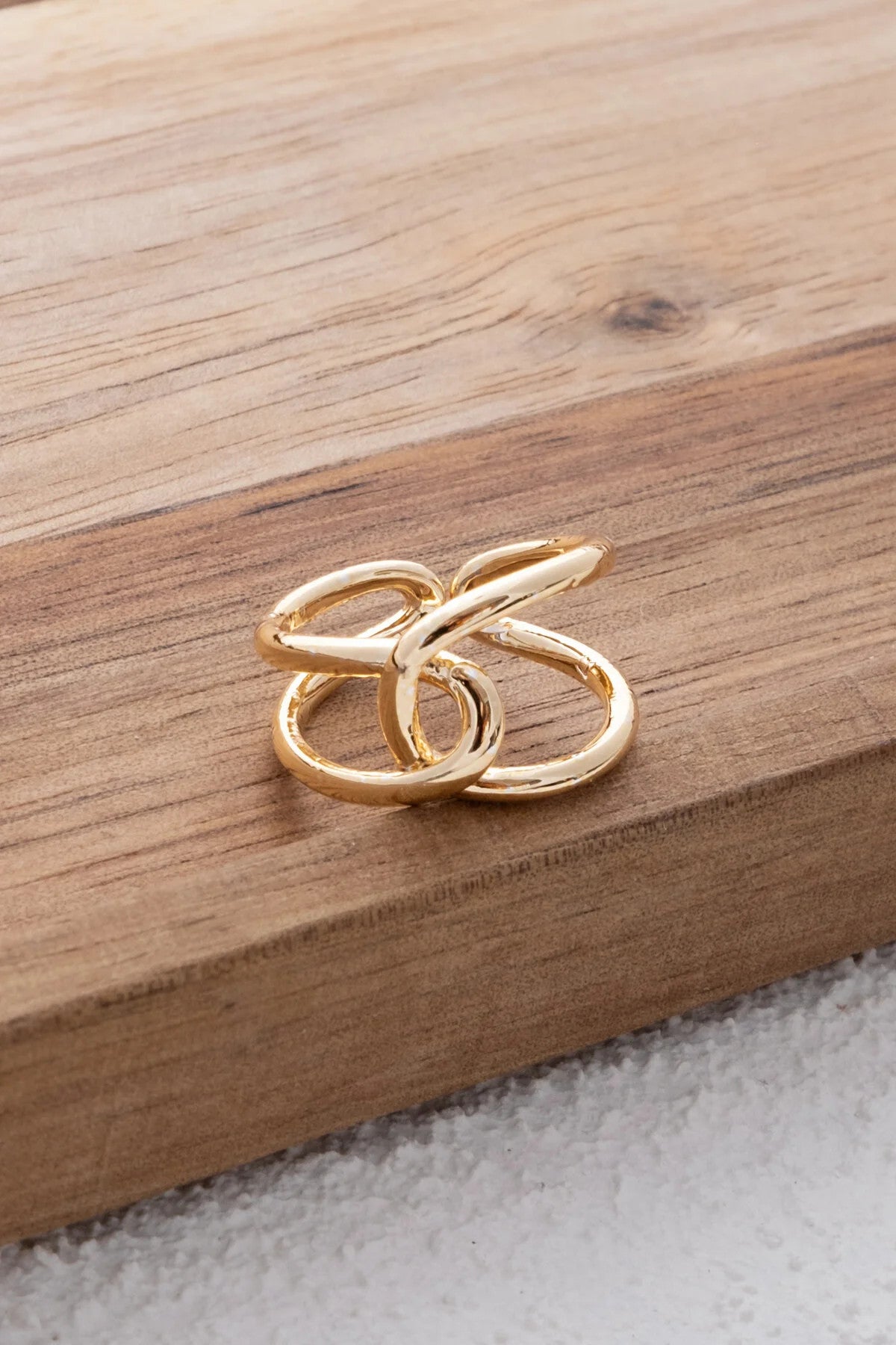 İç İçe Geçmeli Yüzük Asimetrik Plaka Free Size Ayarlanabilir Ölçü