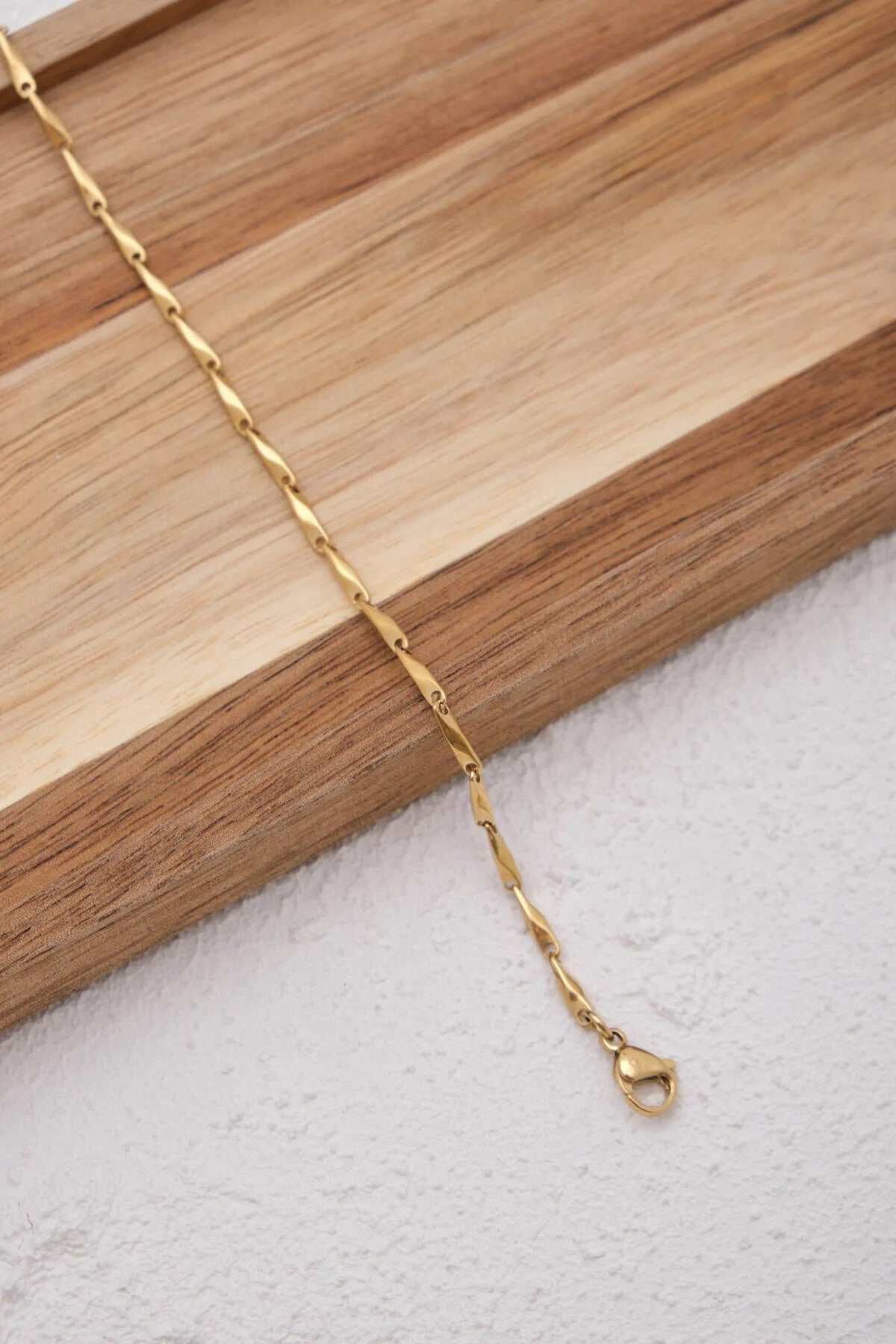 Çelik İnce Küp Üçgen Zincir Bileklik Minimal Kararmaz 17+4cm & 21cm 2mm Günlük Kullanıma Uygun