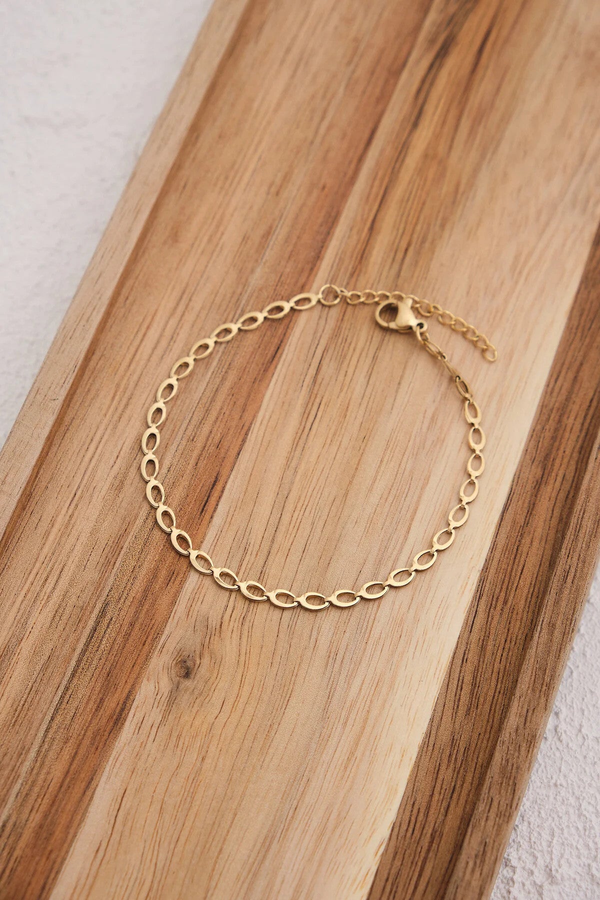 Çelik Arpa Zincir Halhal Denizde Günlük Kullanıma Uygun Buğday Halhal Kararmaz 3mm 22cm+4cm