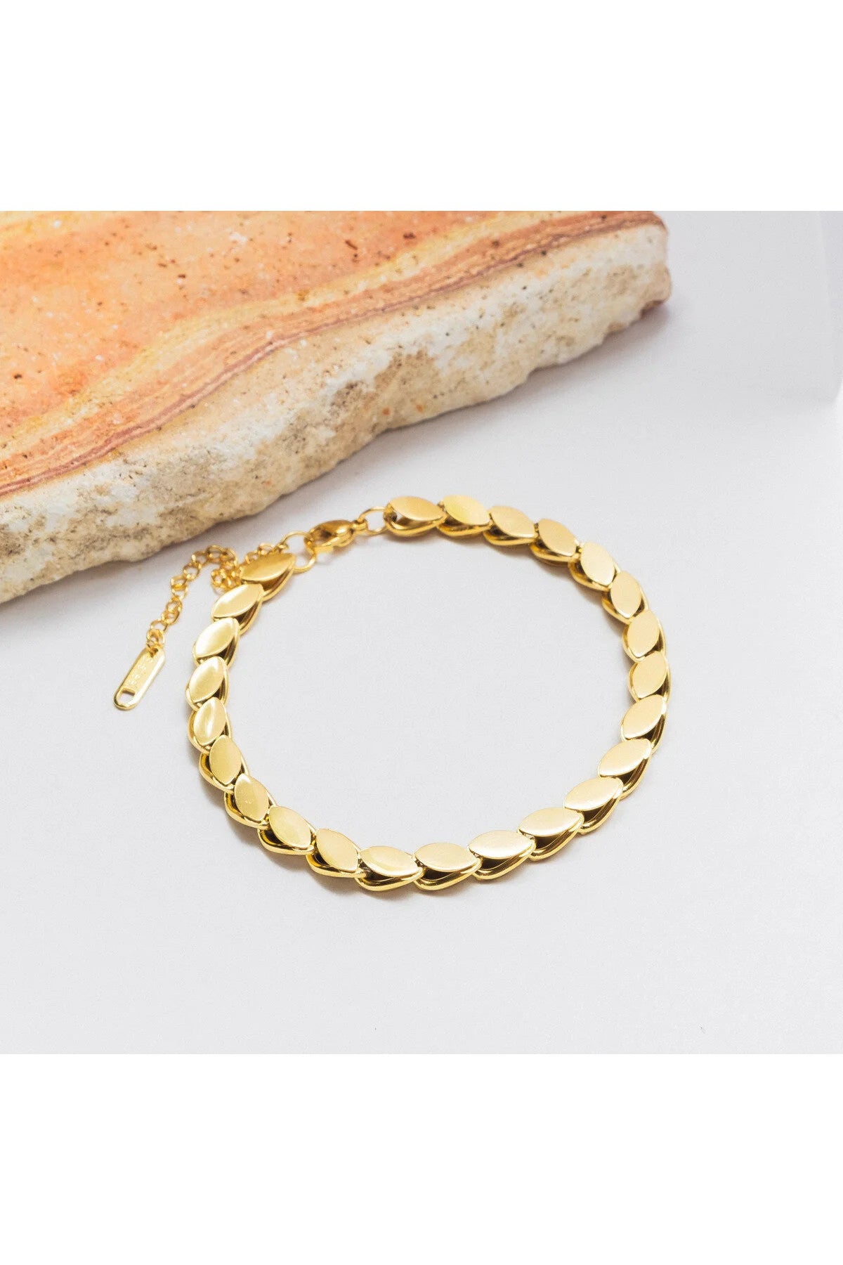 Çelik Arpa Zincir Bileklik Kararmaz