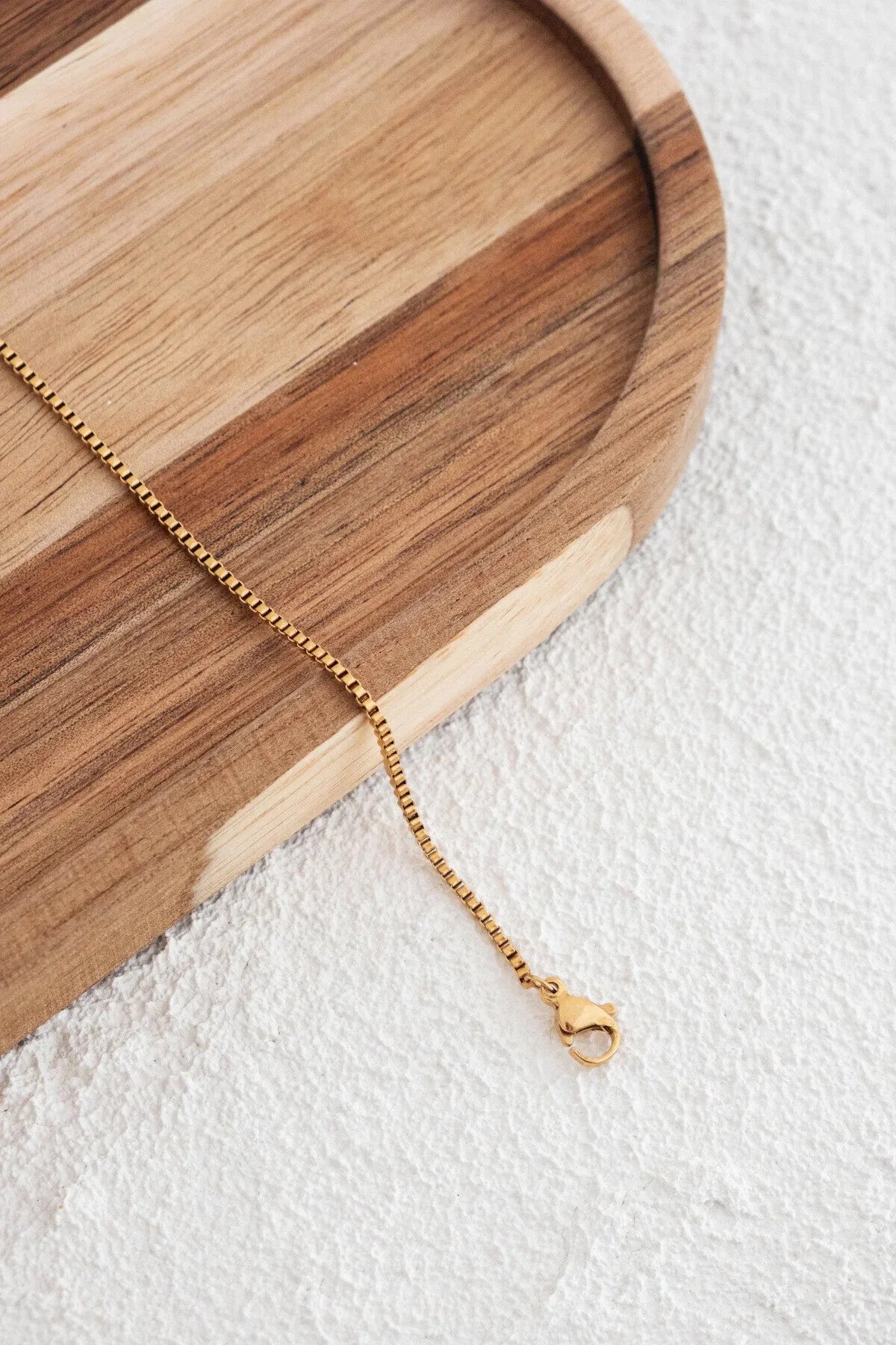 Çelik Kutu Kare Zincir Erkek Bileklik 1mm Kararmaz