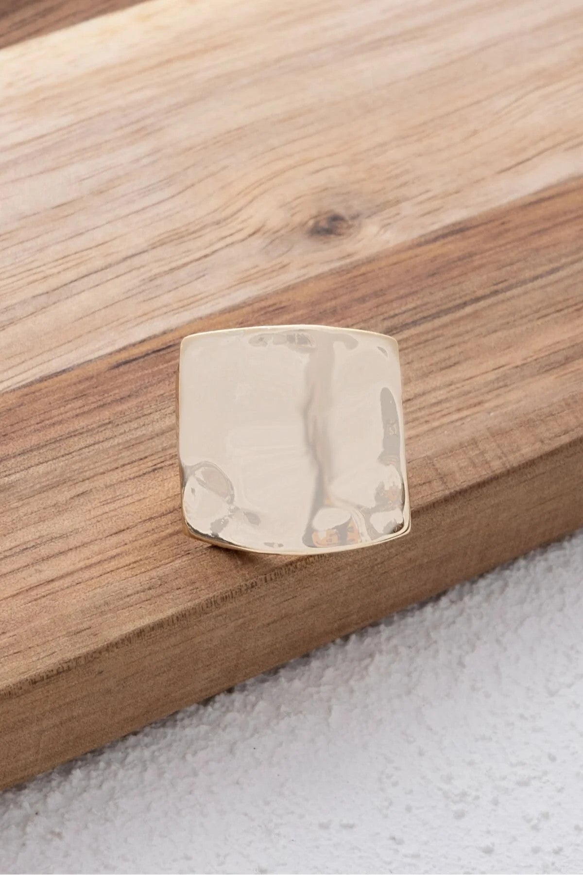 Büyük Kare Dövme Plaka Yüzük Kabartmalı Free Size Ayarlanabilir Ölçü