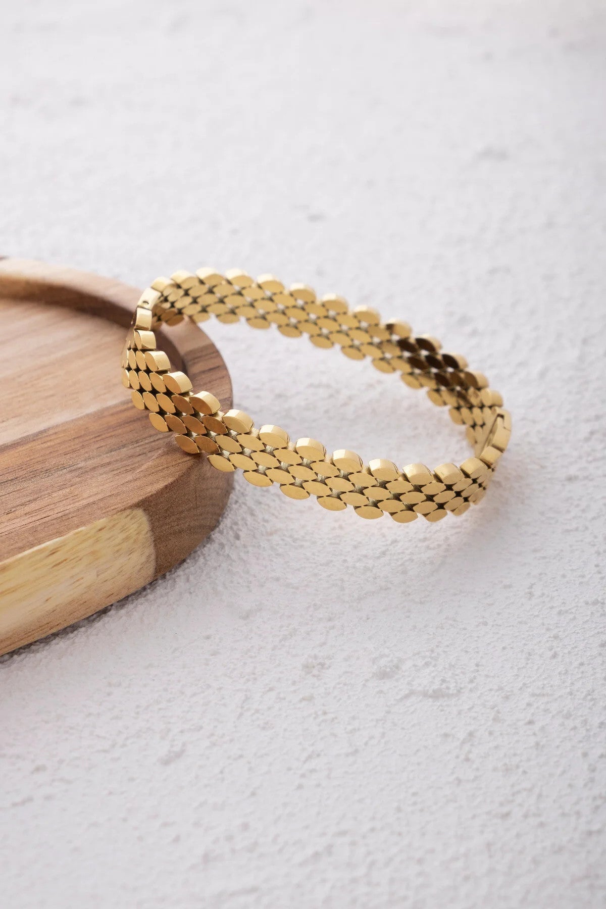 Çelik Arpa Kelepçe Bileklik Kararmaz