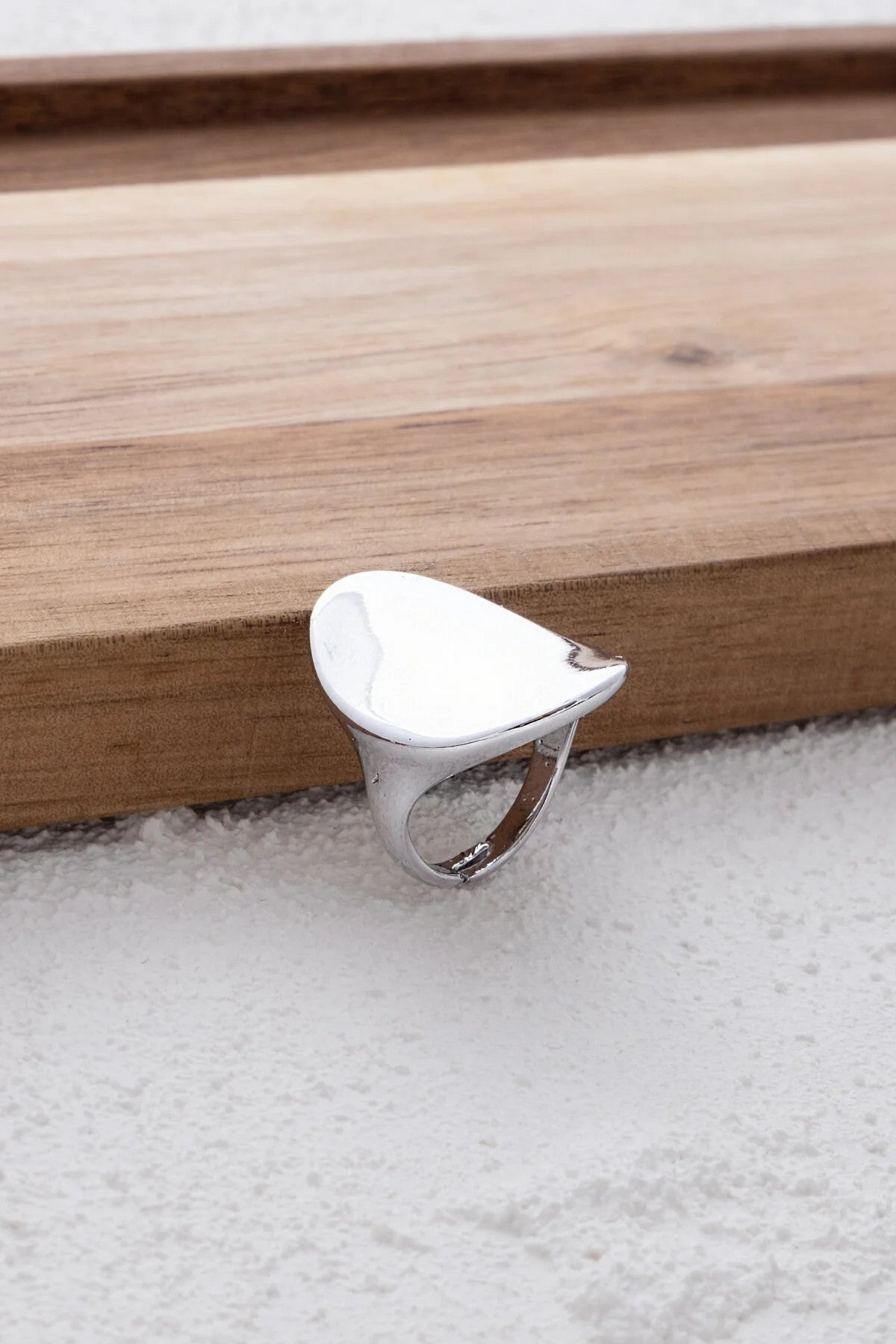 Büyük Oval Plaka Yüzük Free Size Ayarlanabilir Ölçü