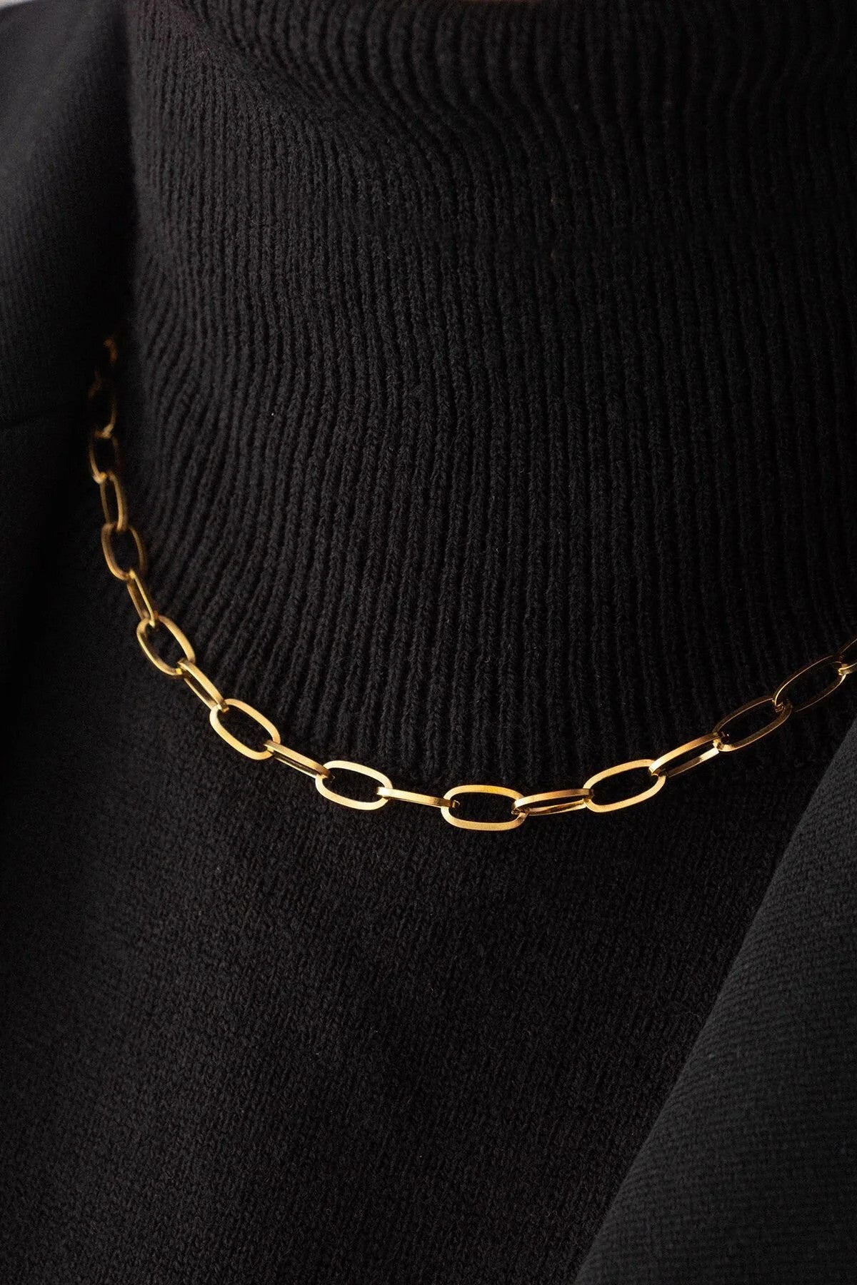 Çelik Ataç Oval Zincir Kolye Kararmaz 5mm Kişiselleştirilebilir Zincir Boy Seçenekleriyle