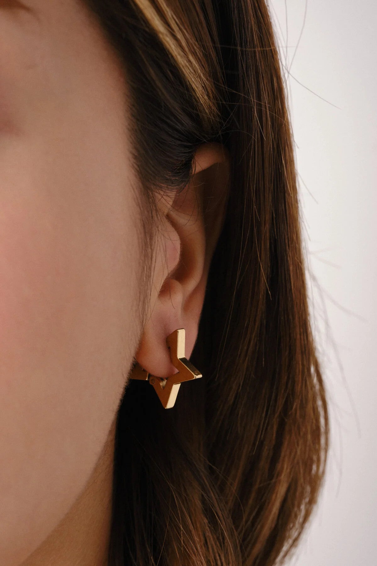 Çelik Yıldız Küpe Kararmaz Plaka 2cm Günlük Kullanıma Uygun