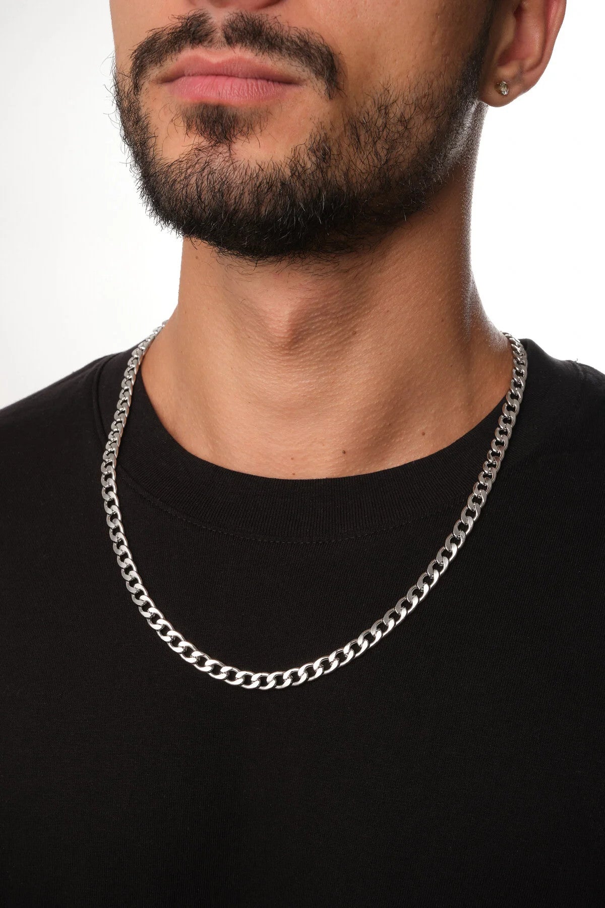 Çelik Gurmet Erkek Zincir Kolye 6mm Kararmaz