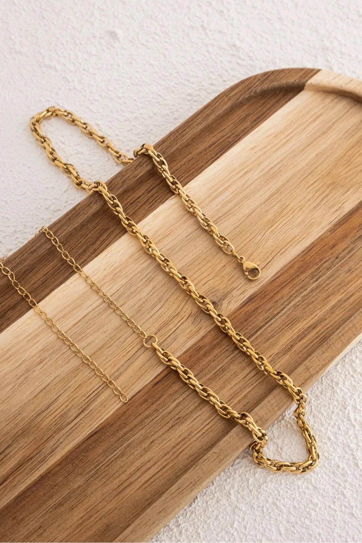 Çelik Küçük Burgu Vücut Zinciri 3mm Denizde Yazın Günlük Kullanıma Uygun Kararmaz 60,25,60+15cm