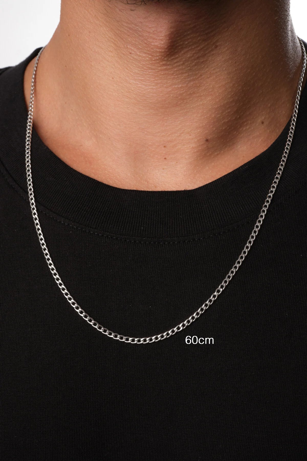 Çelik Gurmet Erkek Zincir Kolye 3mm Kararmaz