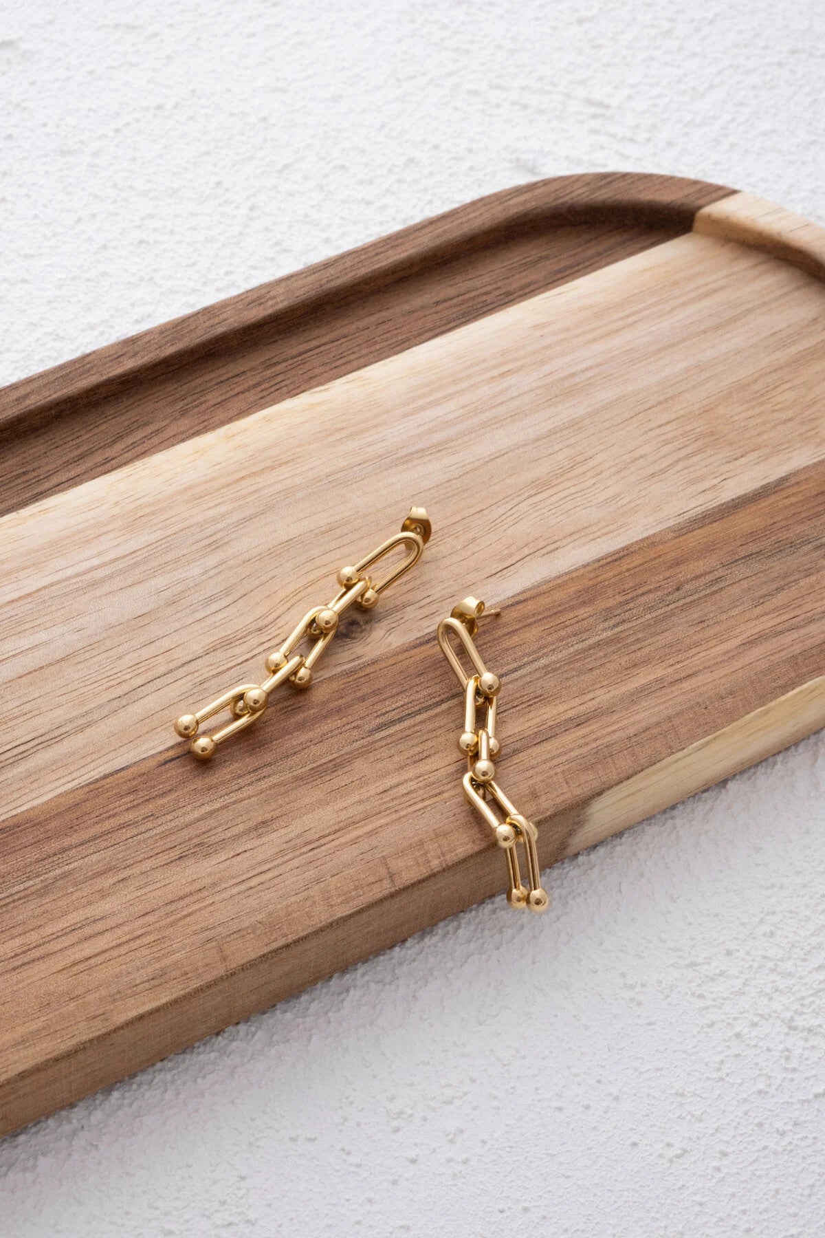 Çelik Sallantılı Ucu Toplu Halka Küpe Kararmaz Mıknatıs Model 5 cm