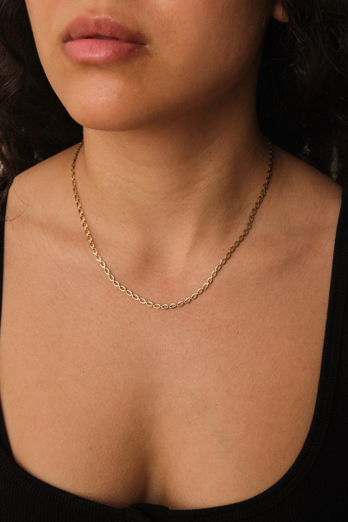 Çelik Arpa Kolye Buğday Zincir Kolye 3mm Kararmaz