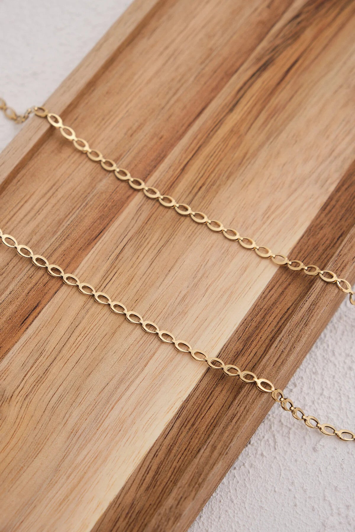 Çelik Arpa Kolye Buğday Zincir Kolye 3mm Kararmaz