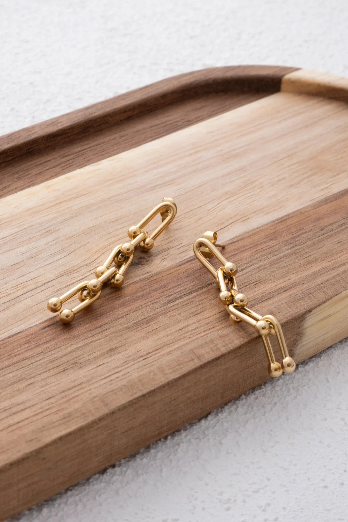 Çelik Sallantılı Ucu Toplu Halka Küpe Kararmaz Mıknatıs Model 5 cm