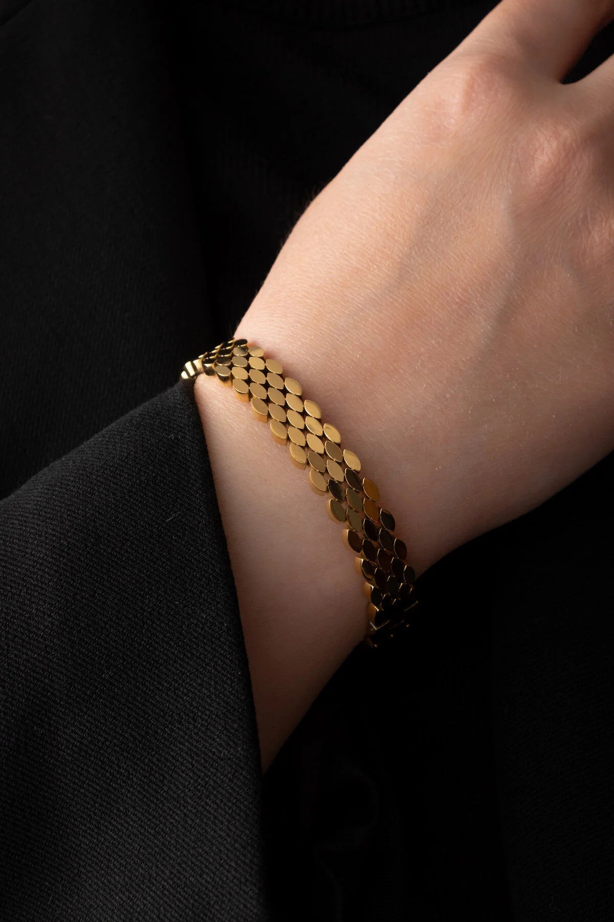 Çelik Arpa Kelepçe Bileklik Kararmaz