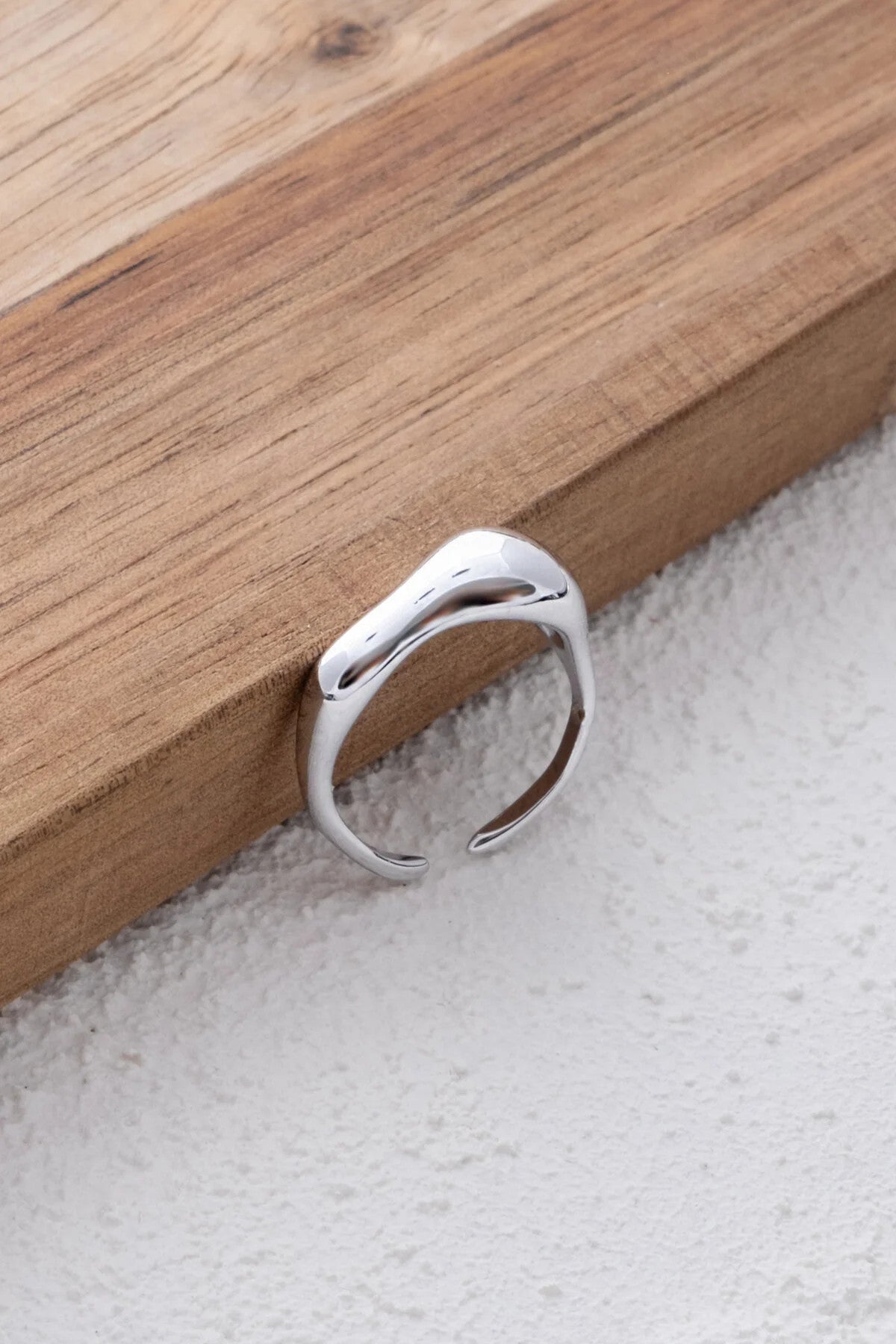 Asimetrik Kesim Yüzük Plaka Free Size Ayarlanabilir Ölçü