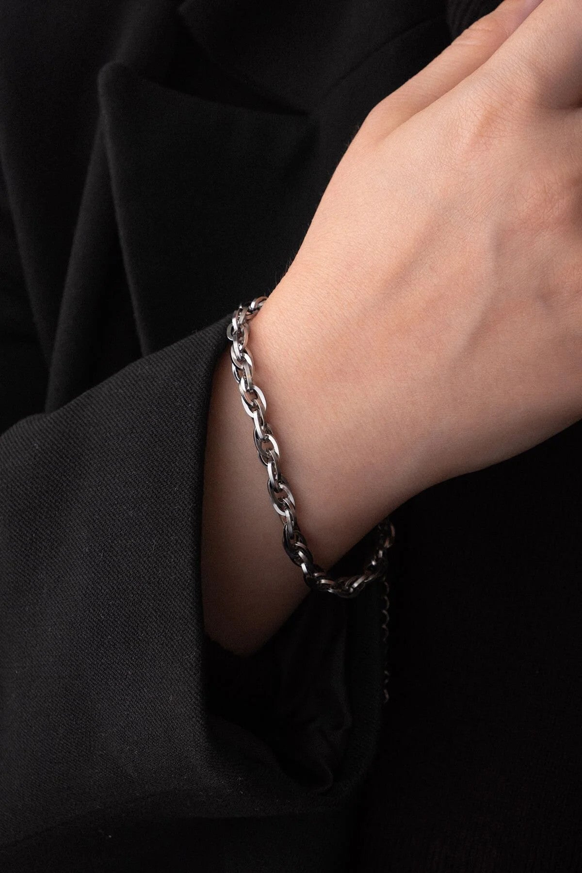 Çelik Sarmal Burgu Bileklik Kararmaz 18cm+5cm