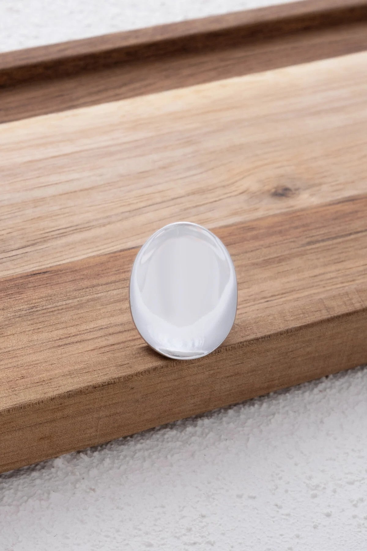 Büyük Oval Plaka Yüzük Free Size Ayarlanabilir Ölçü