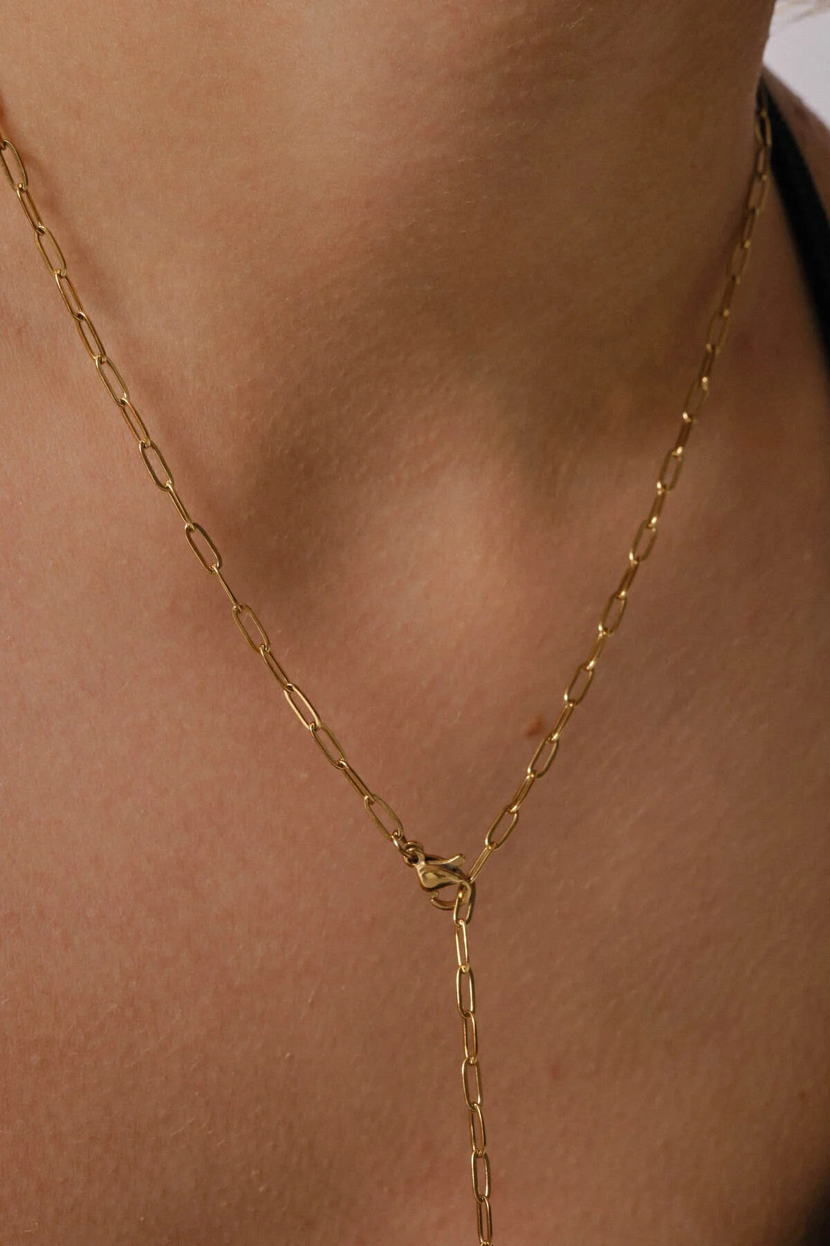 Çelik Ataç Y Kolye Dekolte Kolye 2mm Zarif Minimal 50cm