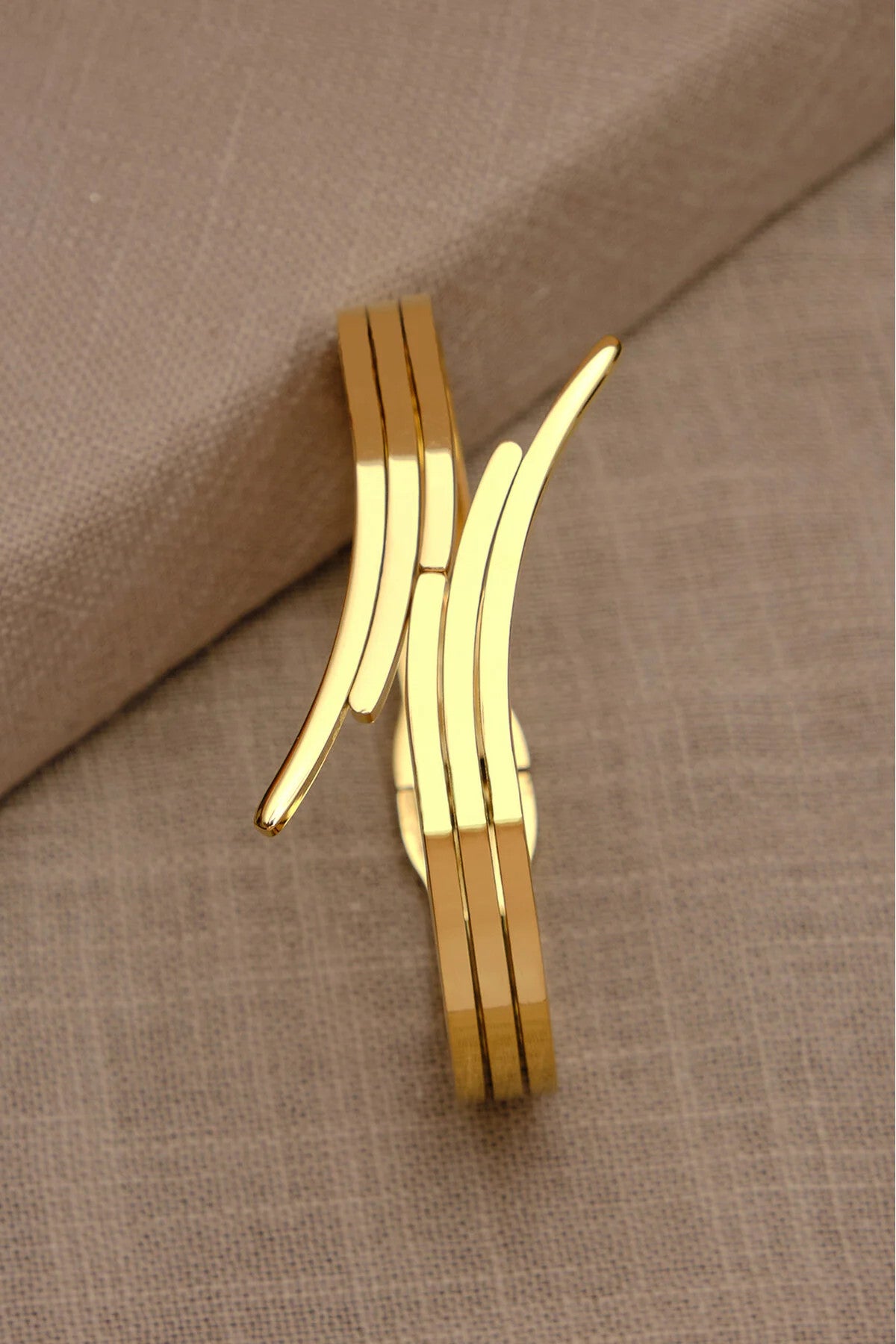 Çelik Melek Kanadı Kelepçe Bileklik Kararmaz